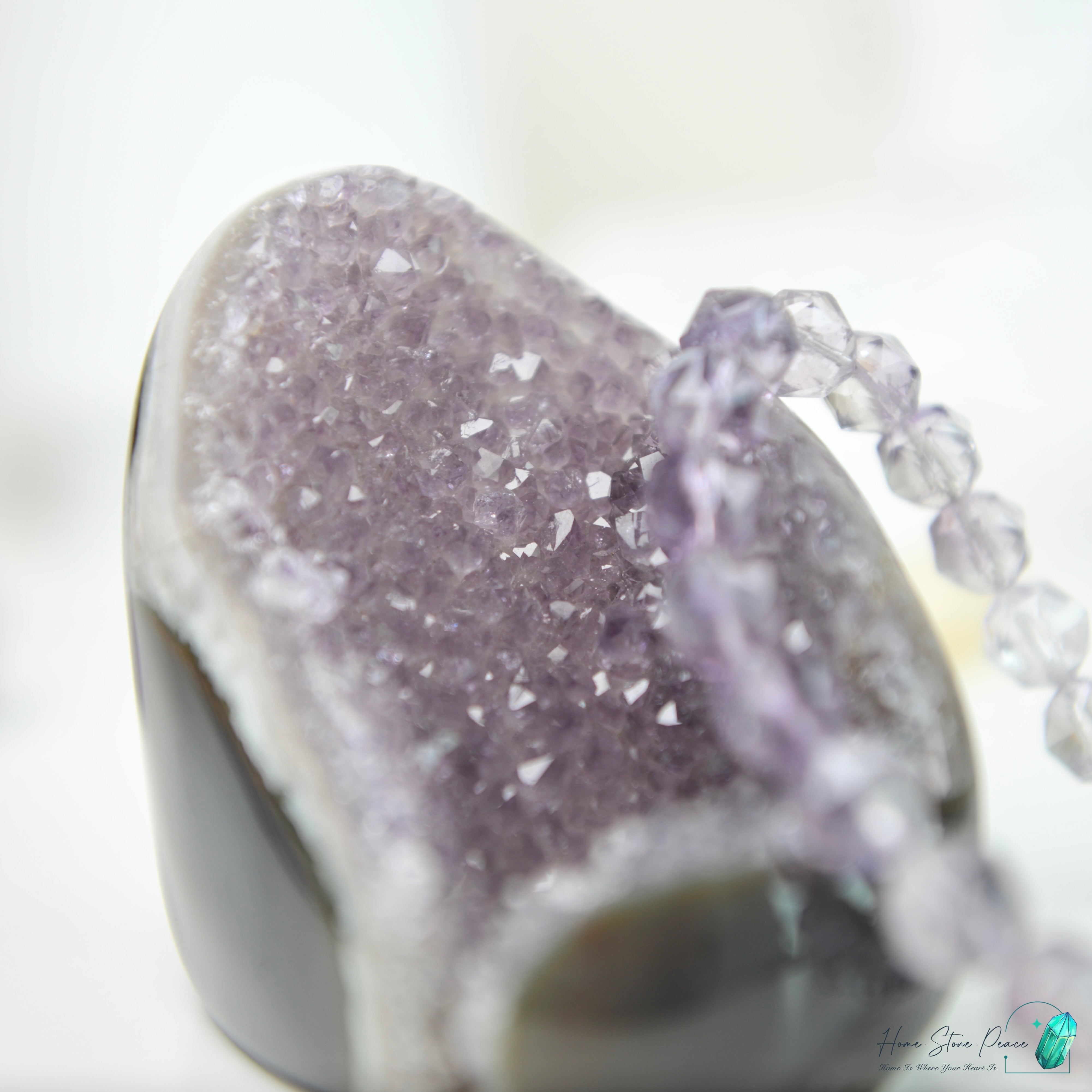 瑪瑙邊紫水晶隨形 Agate Amethyst Free Form