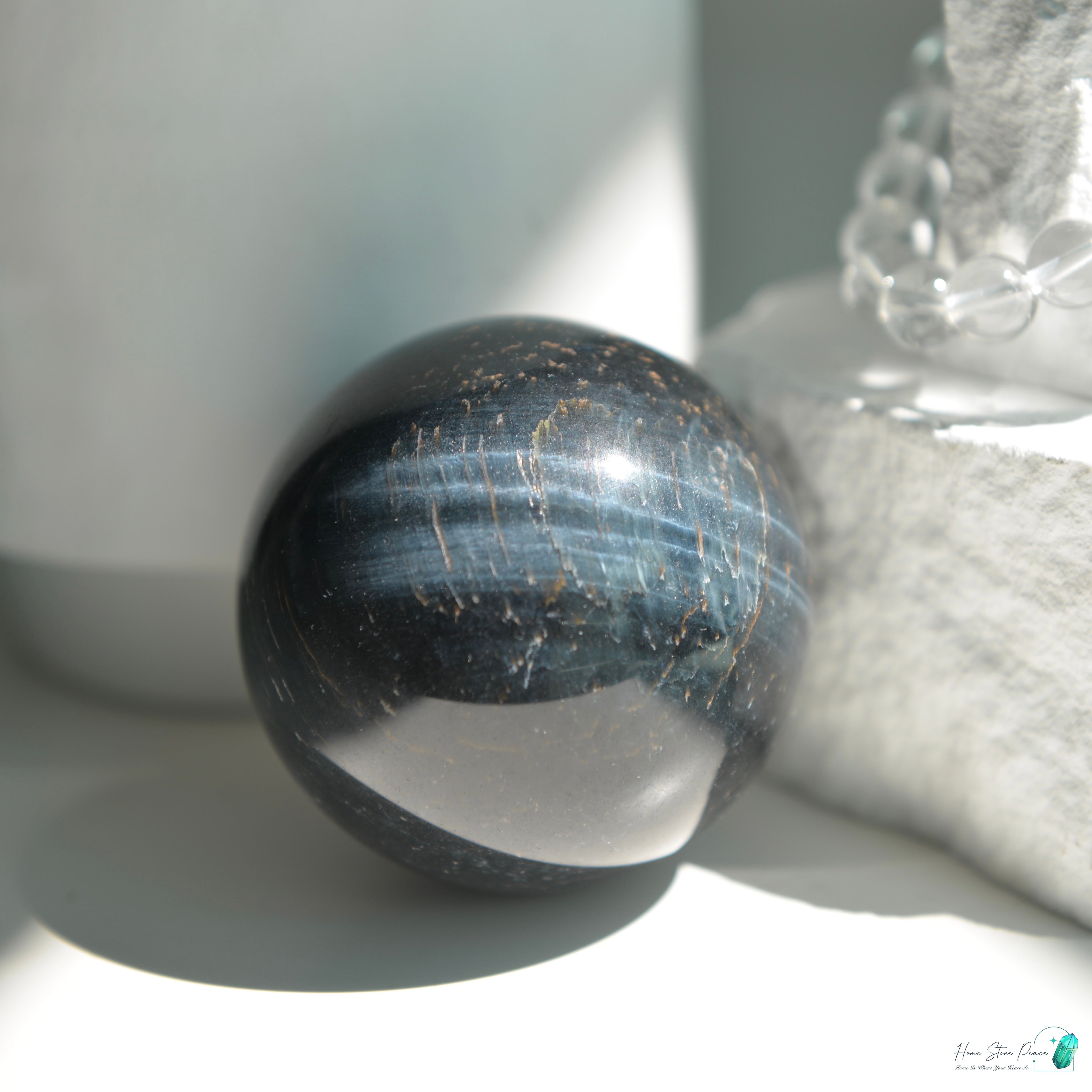 藍虎眼石球 Blue Tiger's Eye Sphere