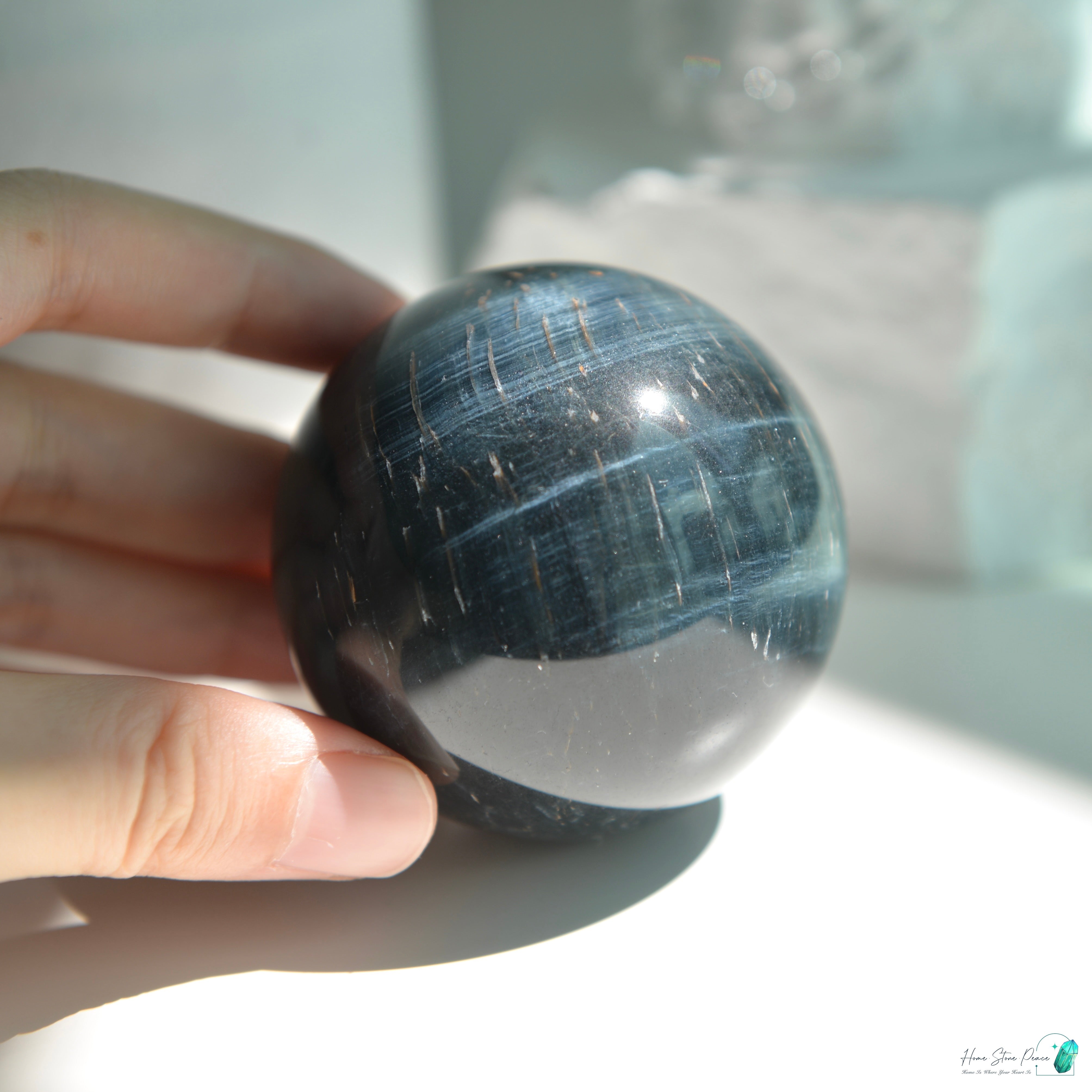 藍虎眼石球 Blue Tiger's Eye Sphere