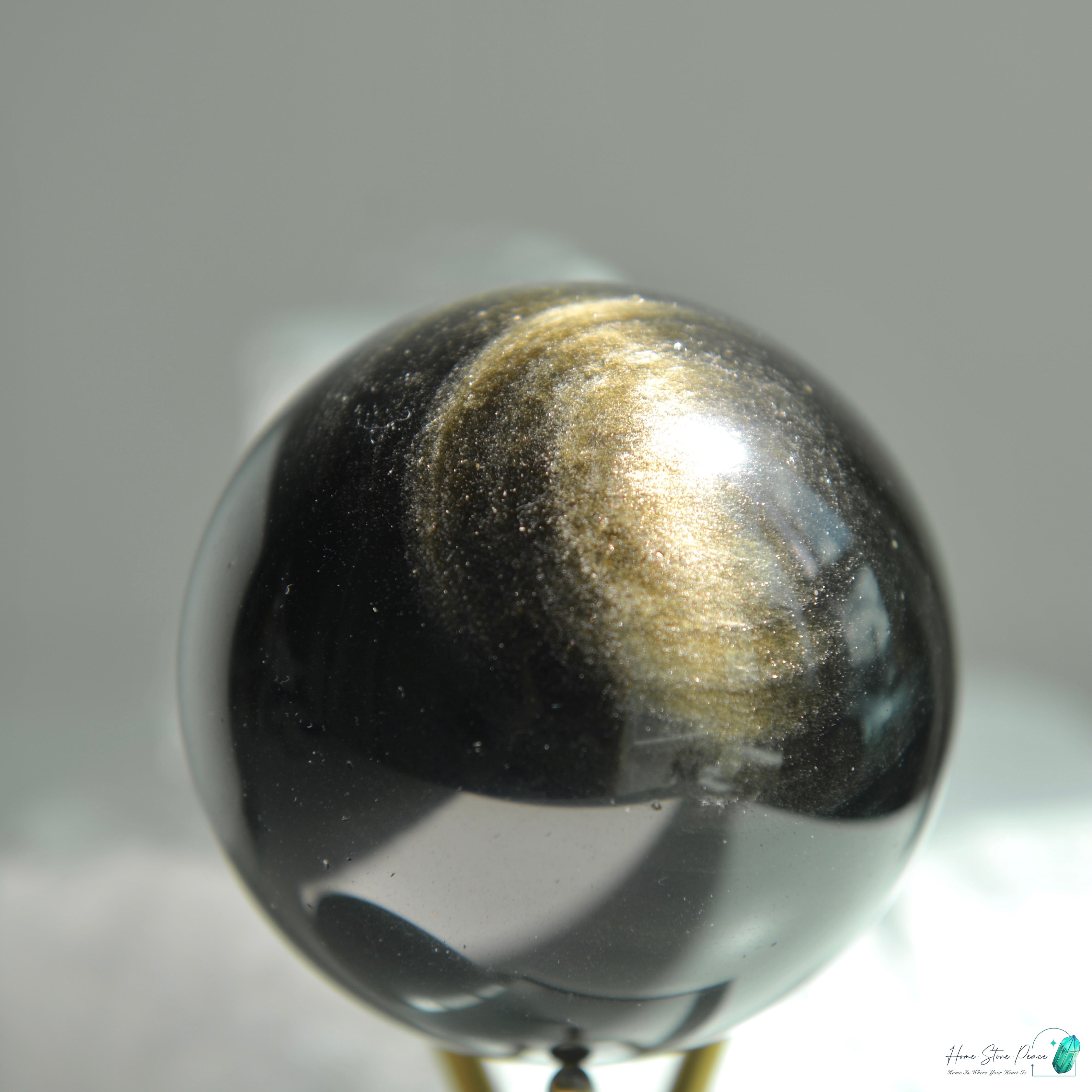 金曜石球 Gold Sheen Obsidian Sphere
