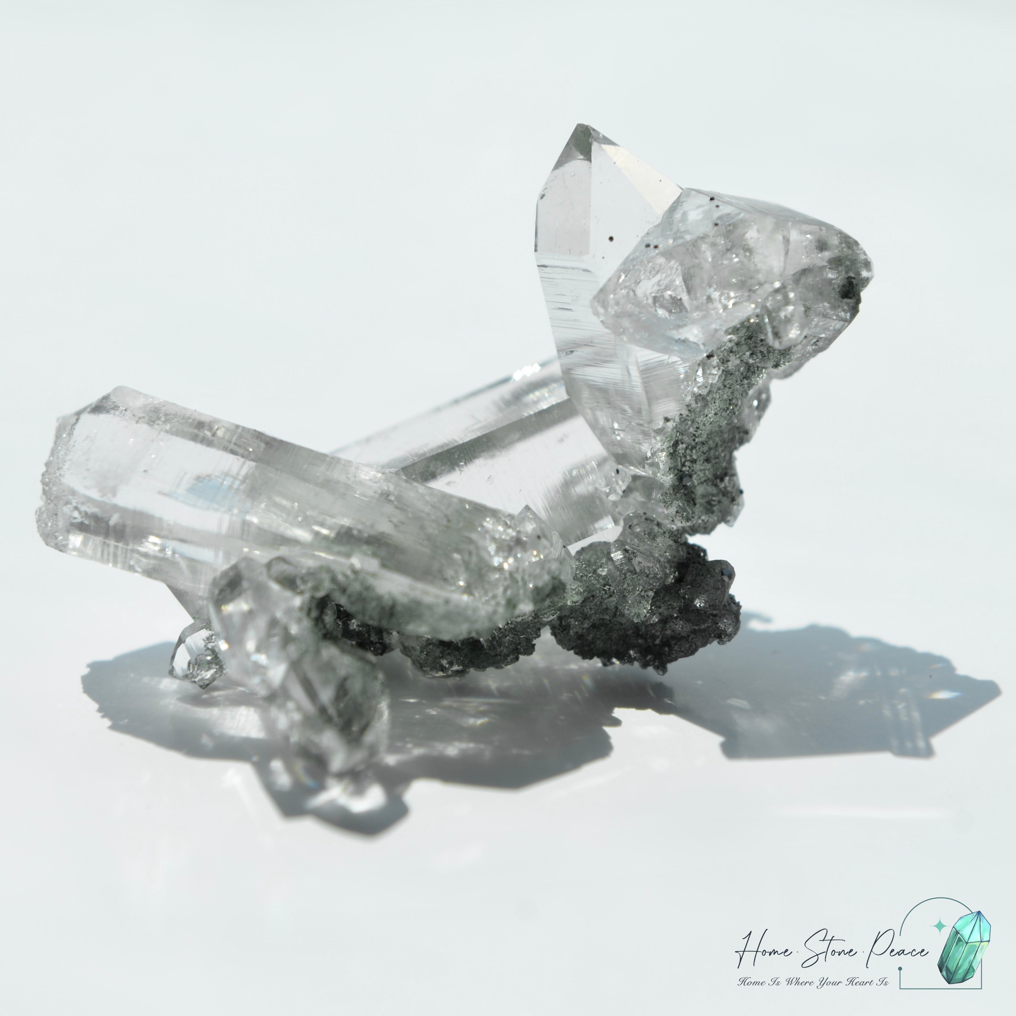 精品喜馬拉雅山綠泥共生水晶 Premium Himalayan Quartz with Green Chlorite