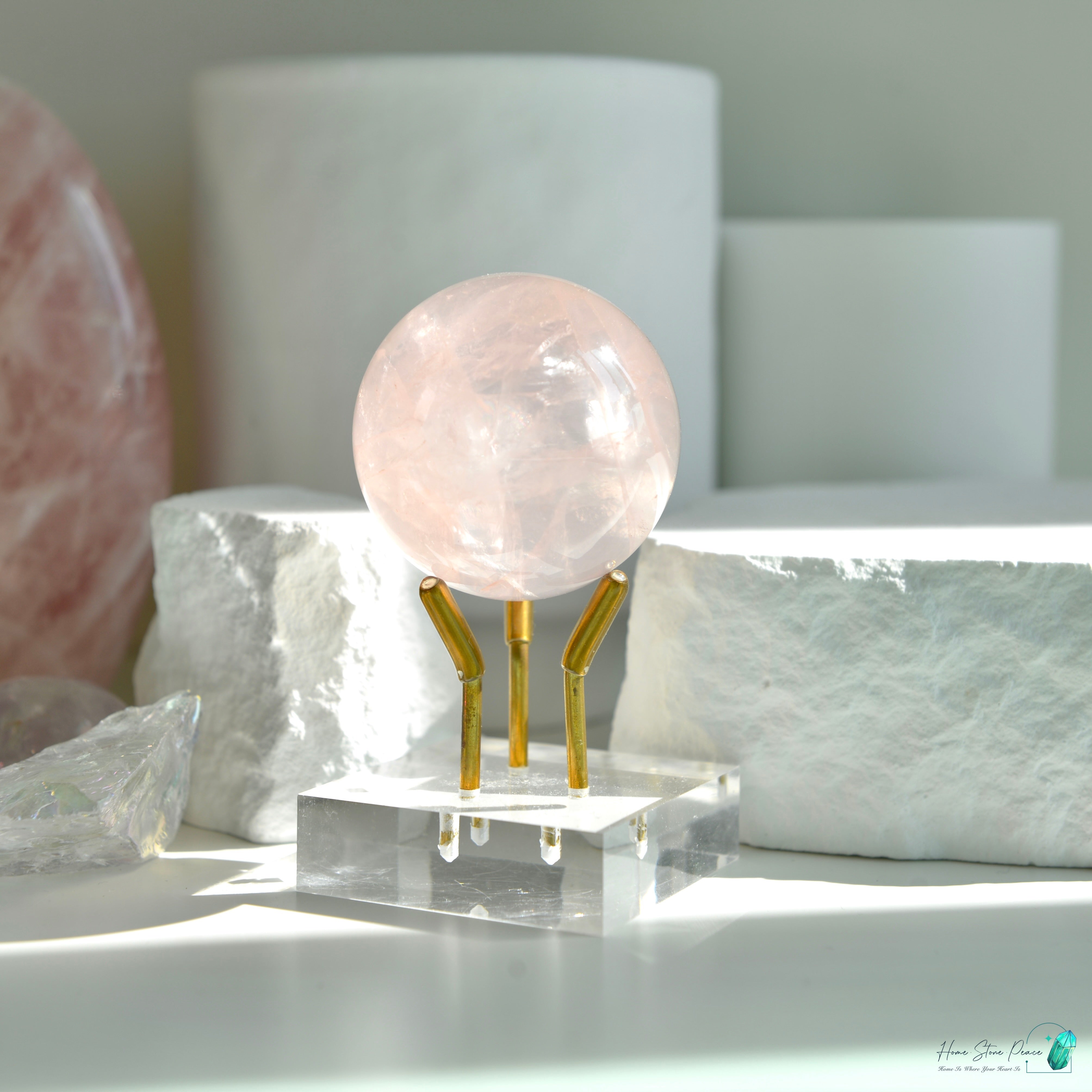 莫桑比克粉紅水晶球 Mozambique Rose Quartz Sphere