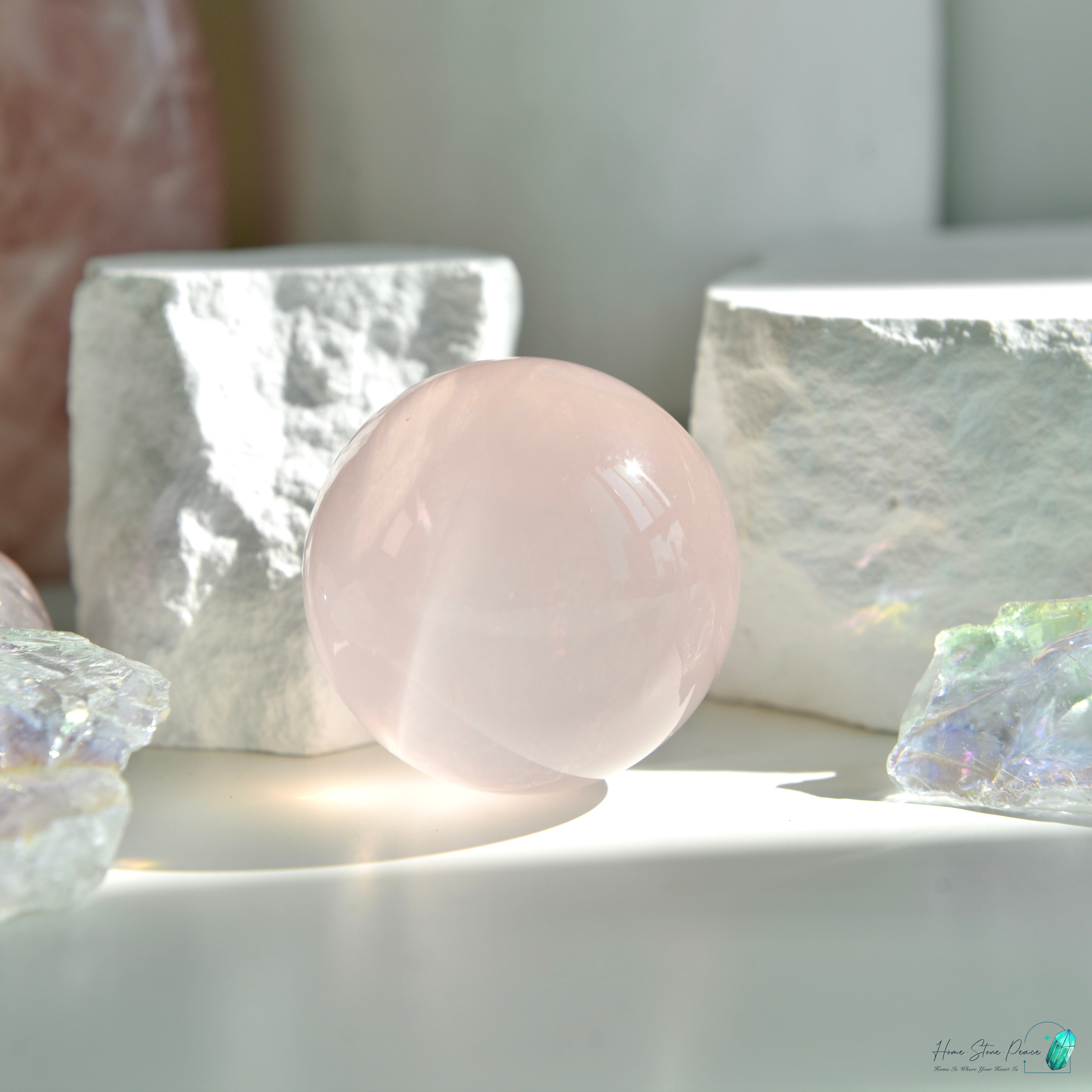 莫桑比克粉紅水晶球 Mozambique Rose Quartz Sphere
