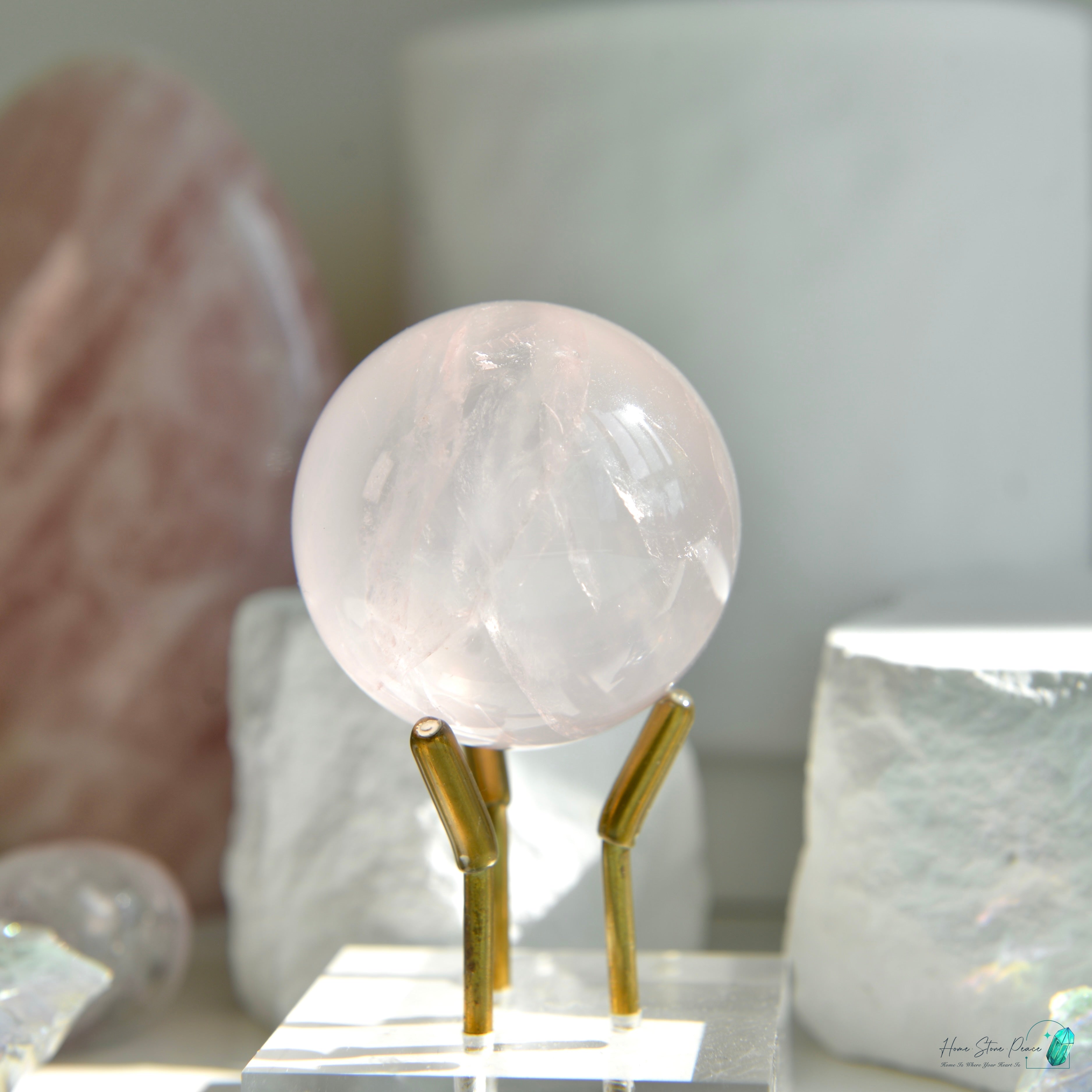 莫桑比克粉紅水晶球 Mozambique Rose Quartz Sphere
