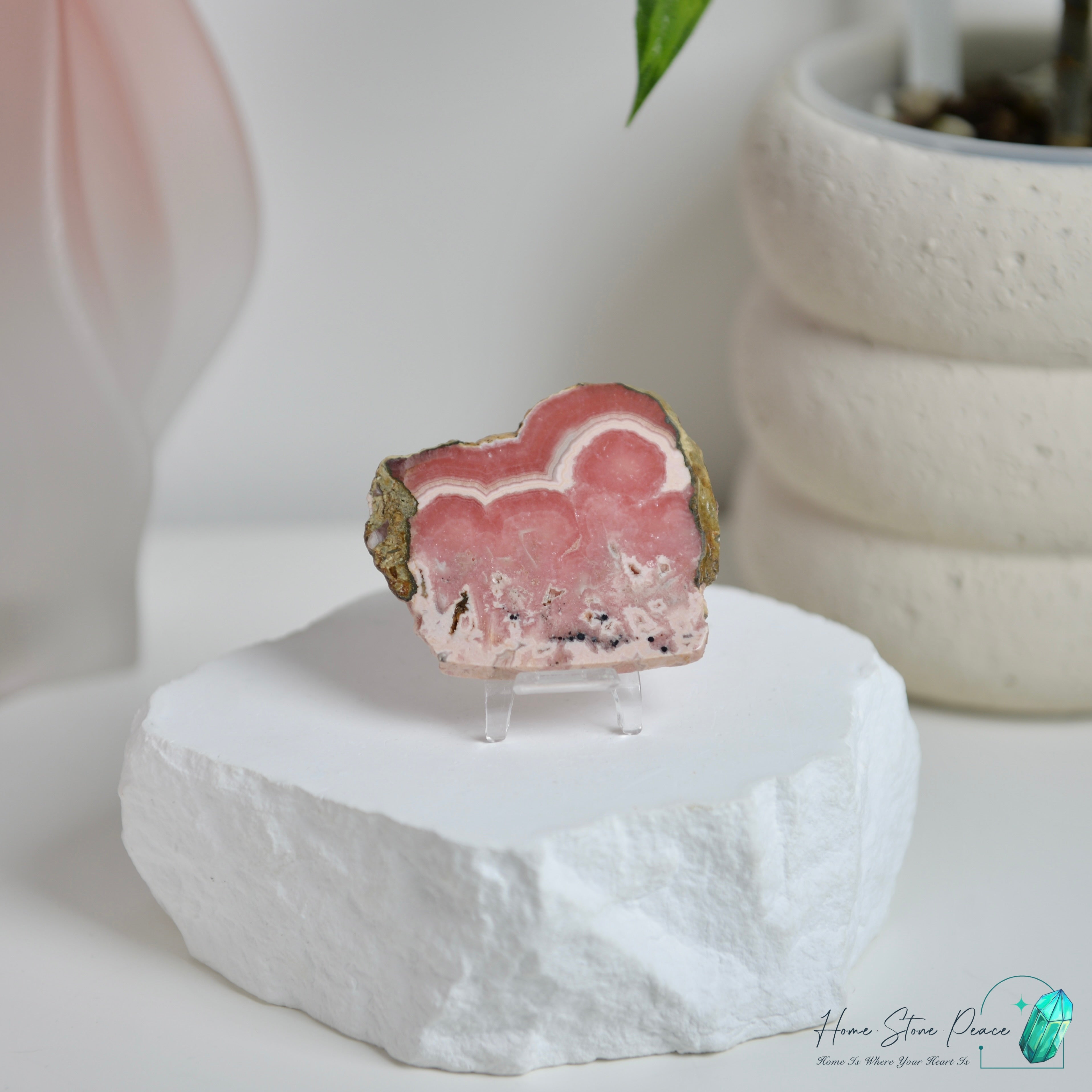 紅紋石片 (菱錳礦) ロードクロサイトスラブ