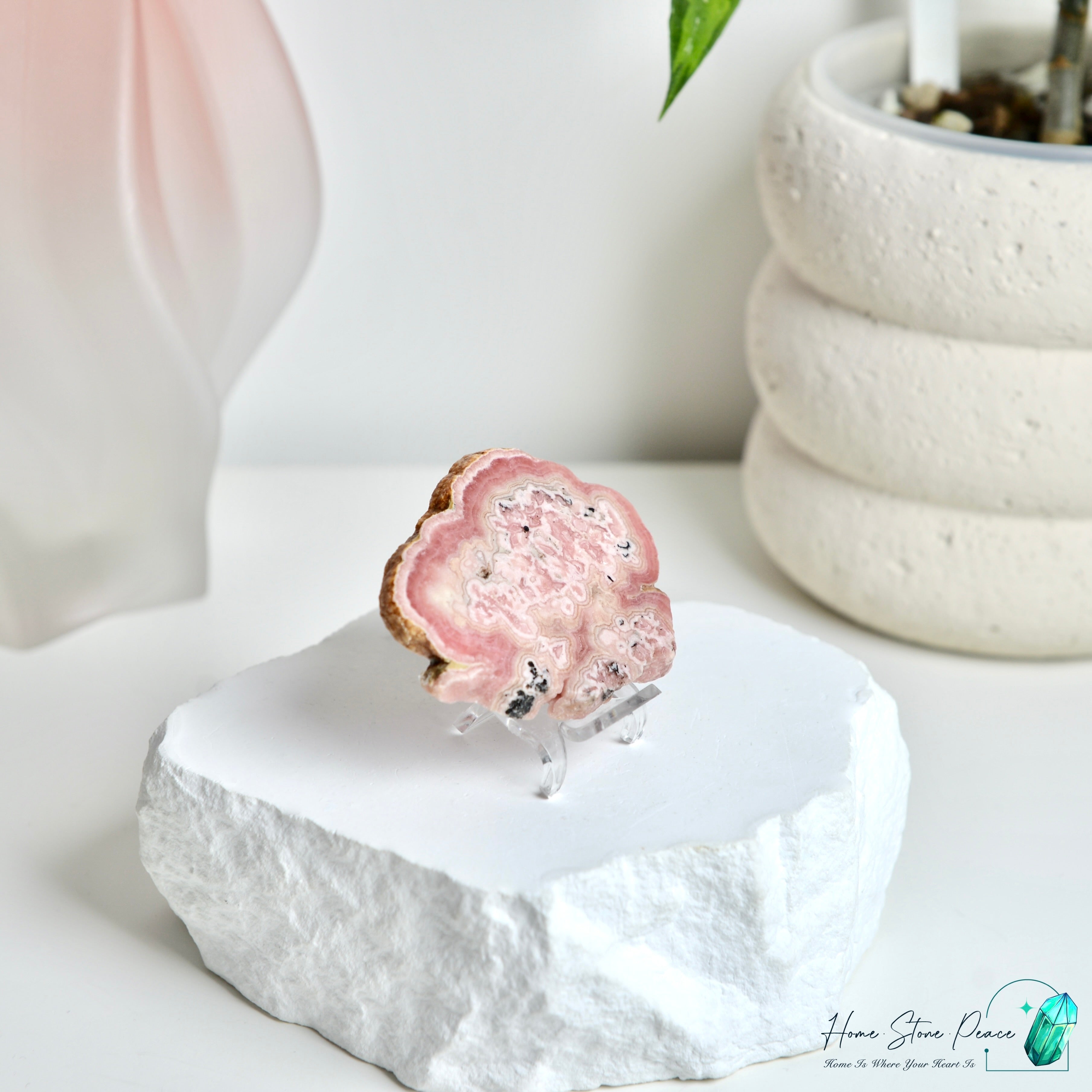 紅紋石片 (菱錳礦) ロードクロサイトスラブ