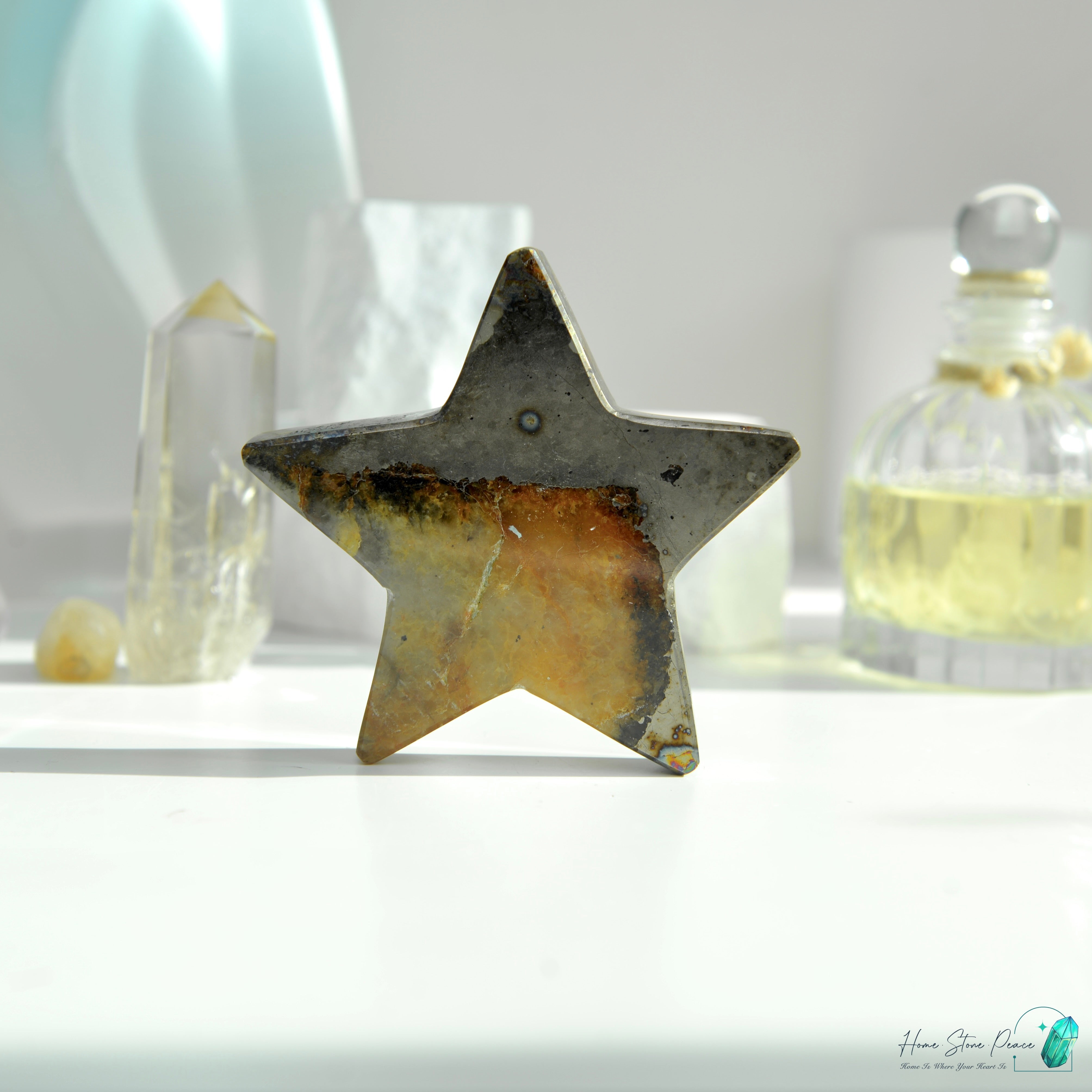 黃鐵礦黃膠花星星 Pyrite Golden Healer Star