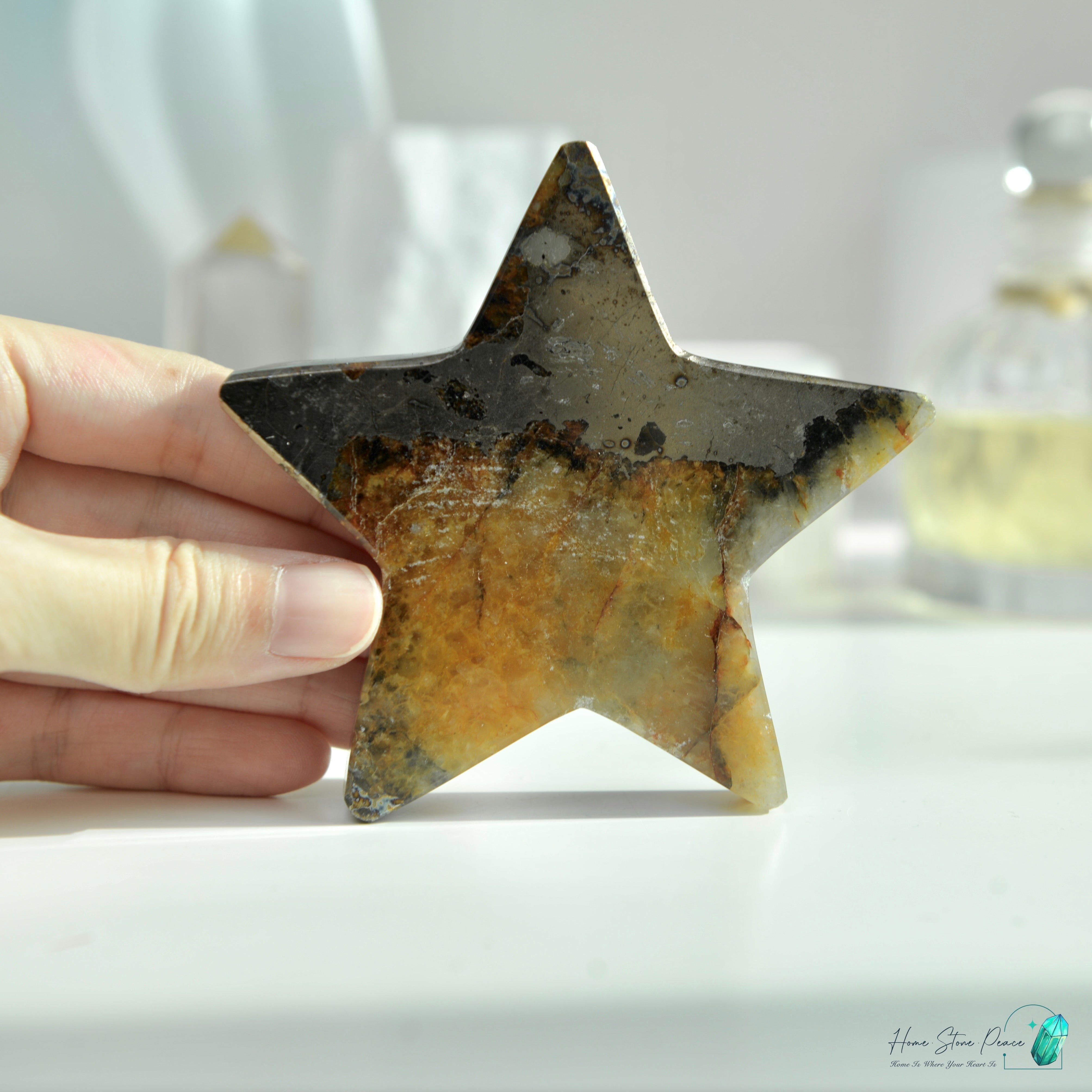 黃鐵礦黃膠花星星 Pyrite Golden Healer Star