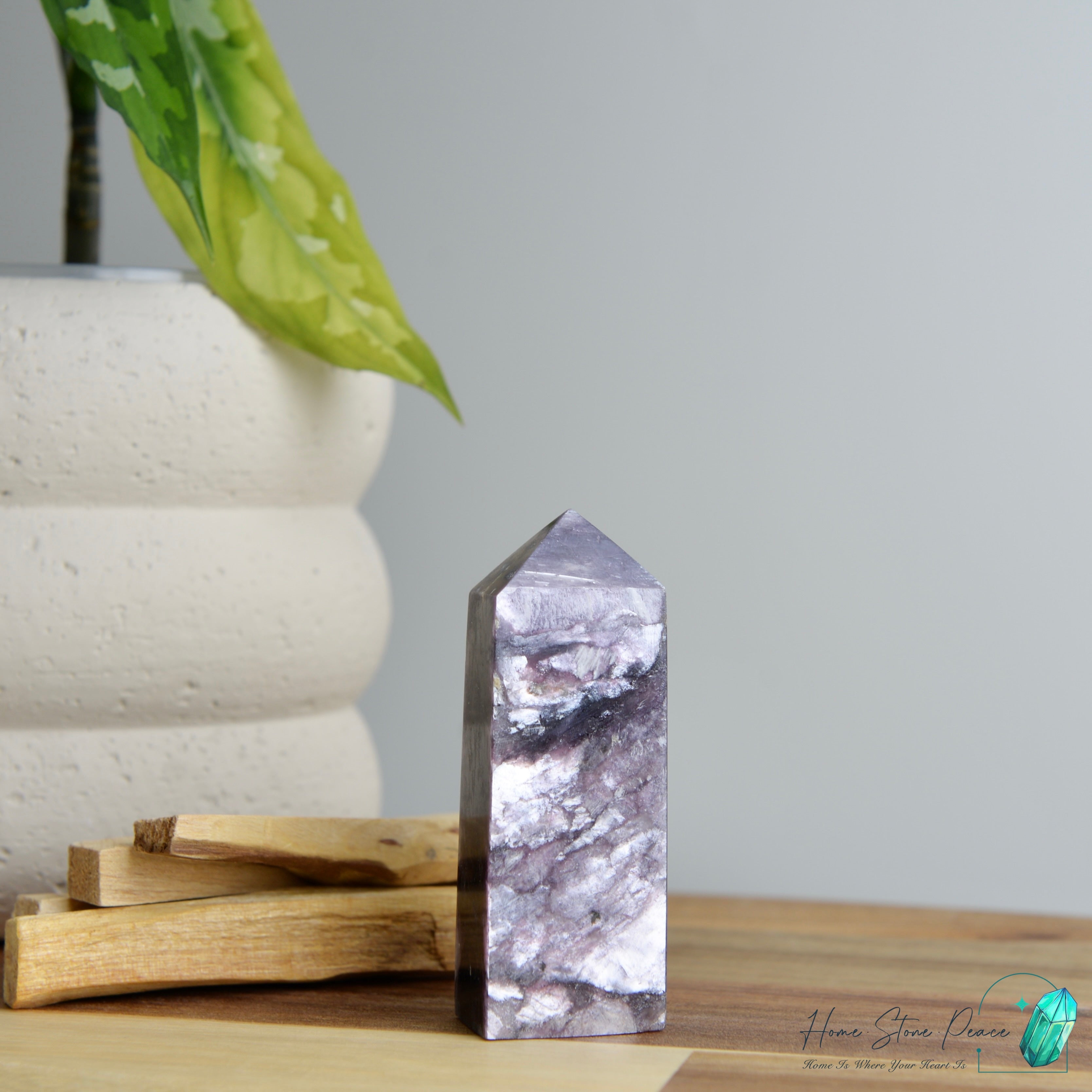 巴西紫鋰雲母柱 ブラジル紫レピドライトタワー