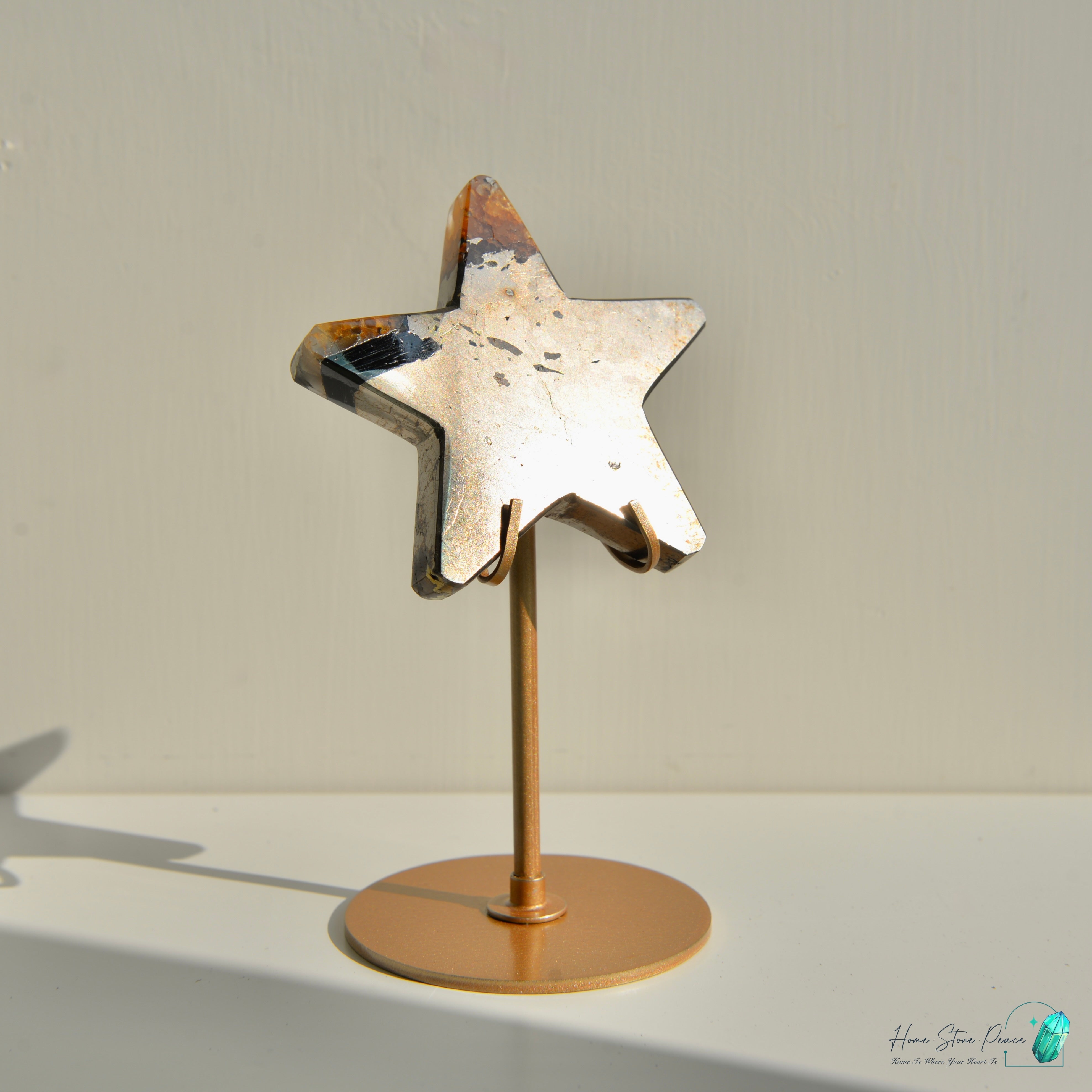 黃鐵礦黃膠花星星 Pyrite Golden Healer Star