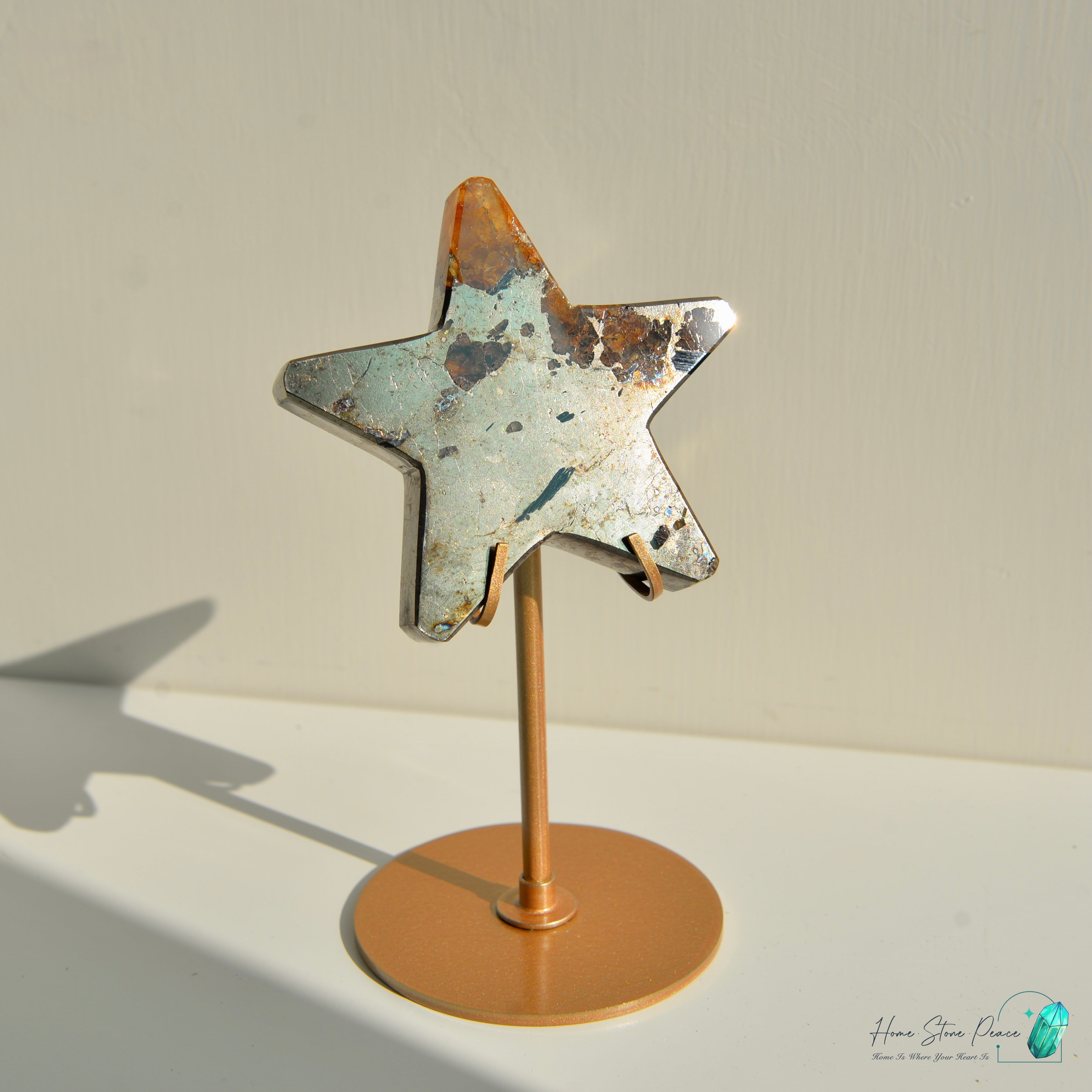 黃鐵礦黃膠花星星 Pyrite Golden Healer Star