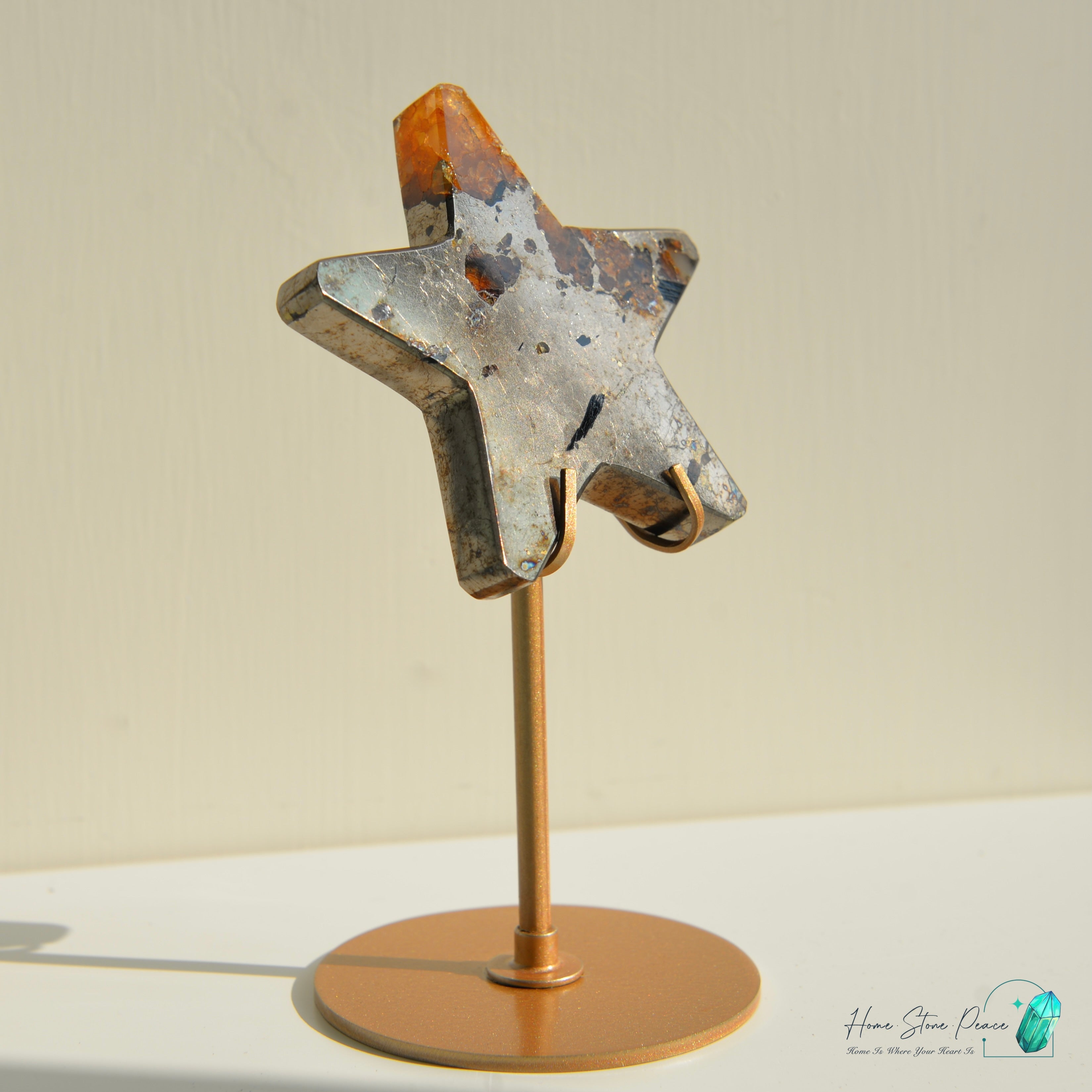 黃鐵礦黃膠花星星 Pyrite Golden Healer Star