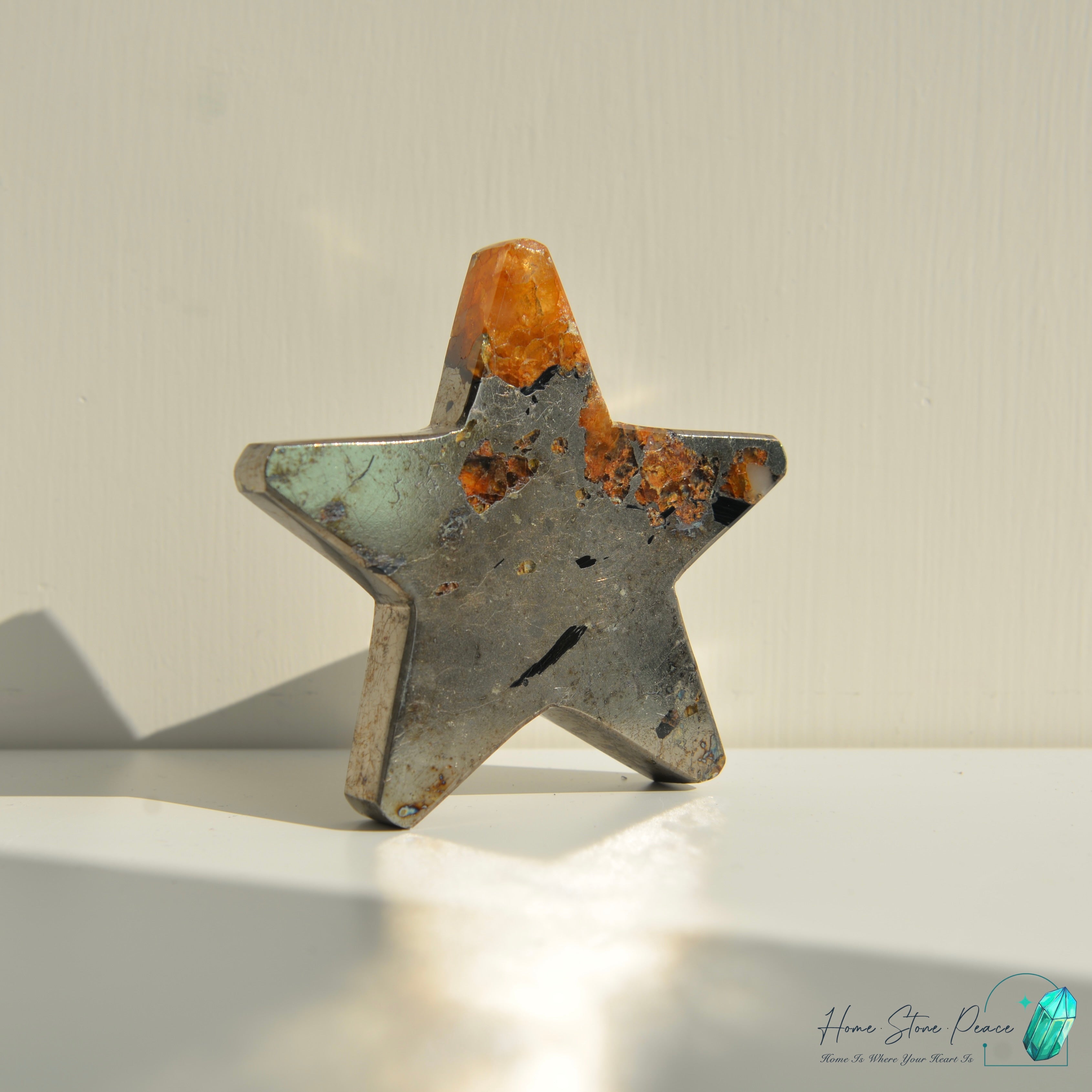 黃鐵礦黃膠花星星 Pyrite Golden Healer Star