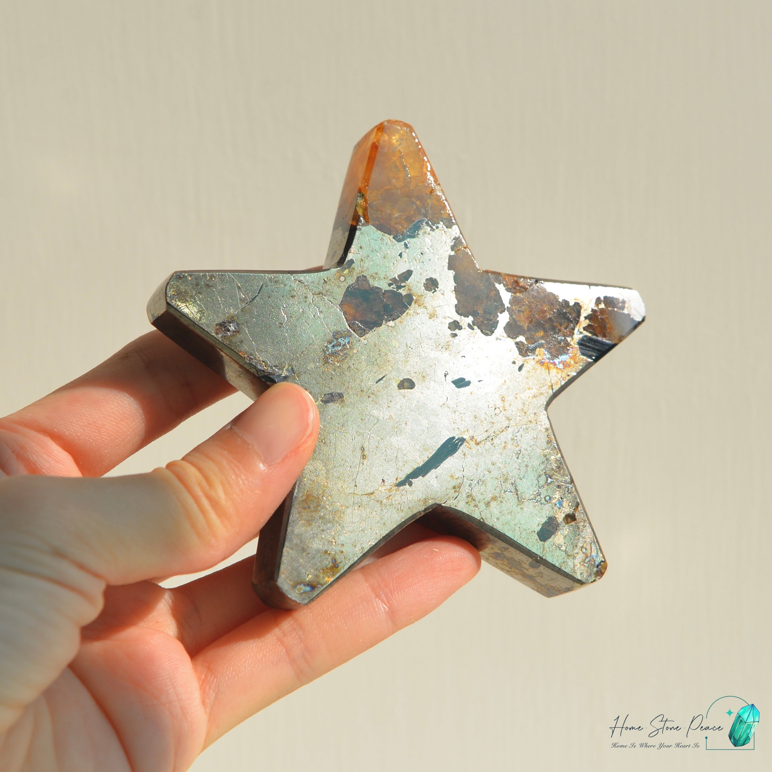 黃鐵礦黃膠花星星 Pyrite Golden Healer Star