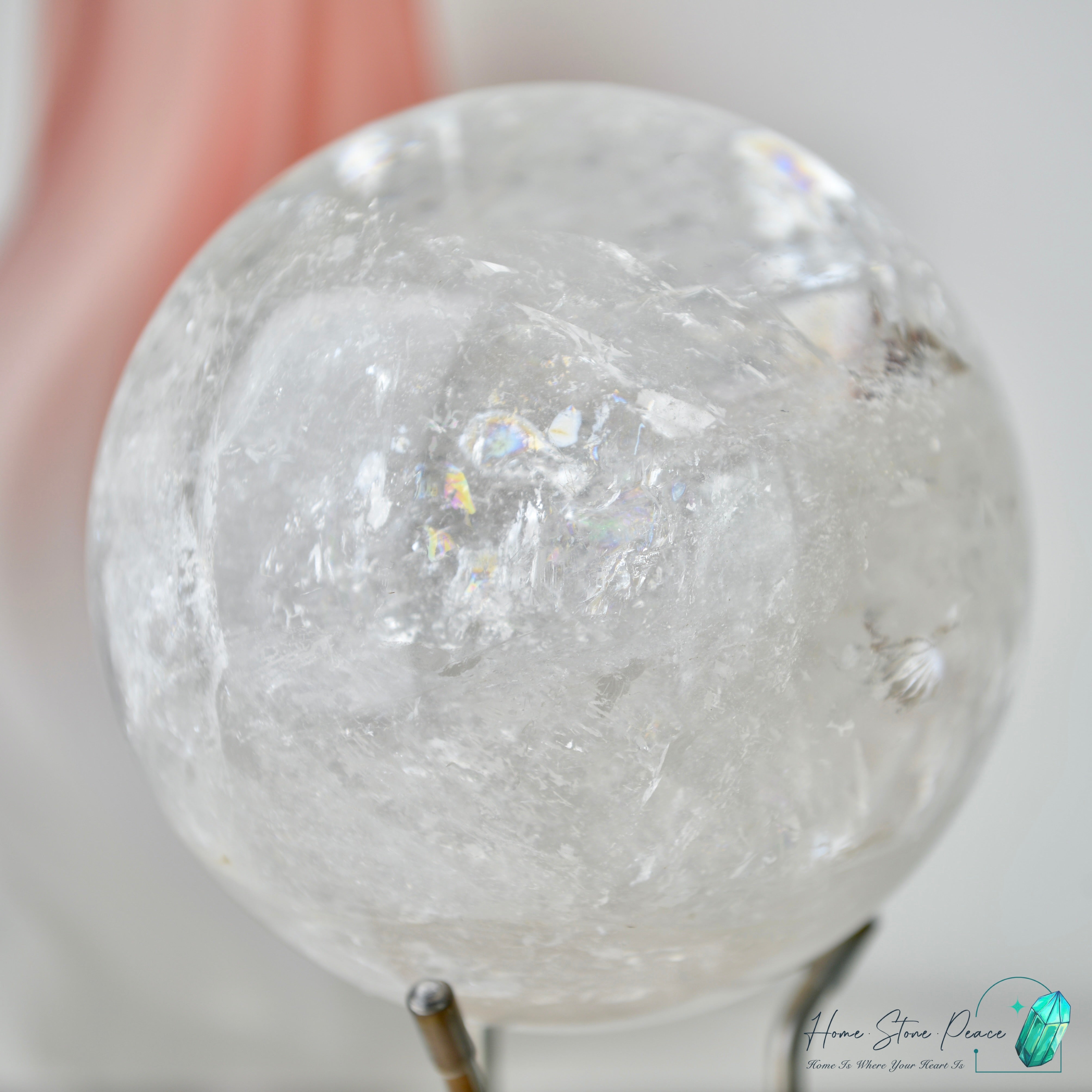 喜馬拉雅山晶中水晶球(大型)プレミアムラージヒマラヤ顕現水晶球
