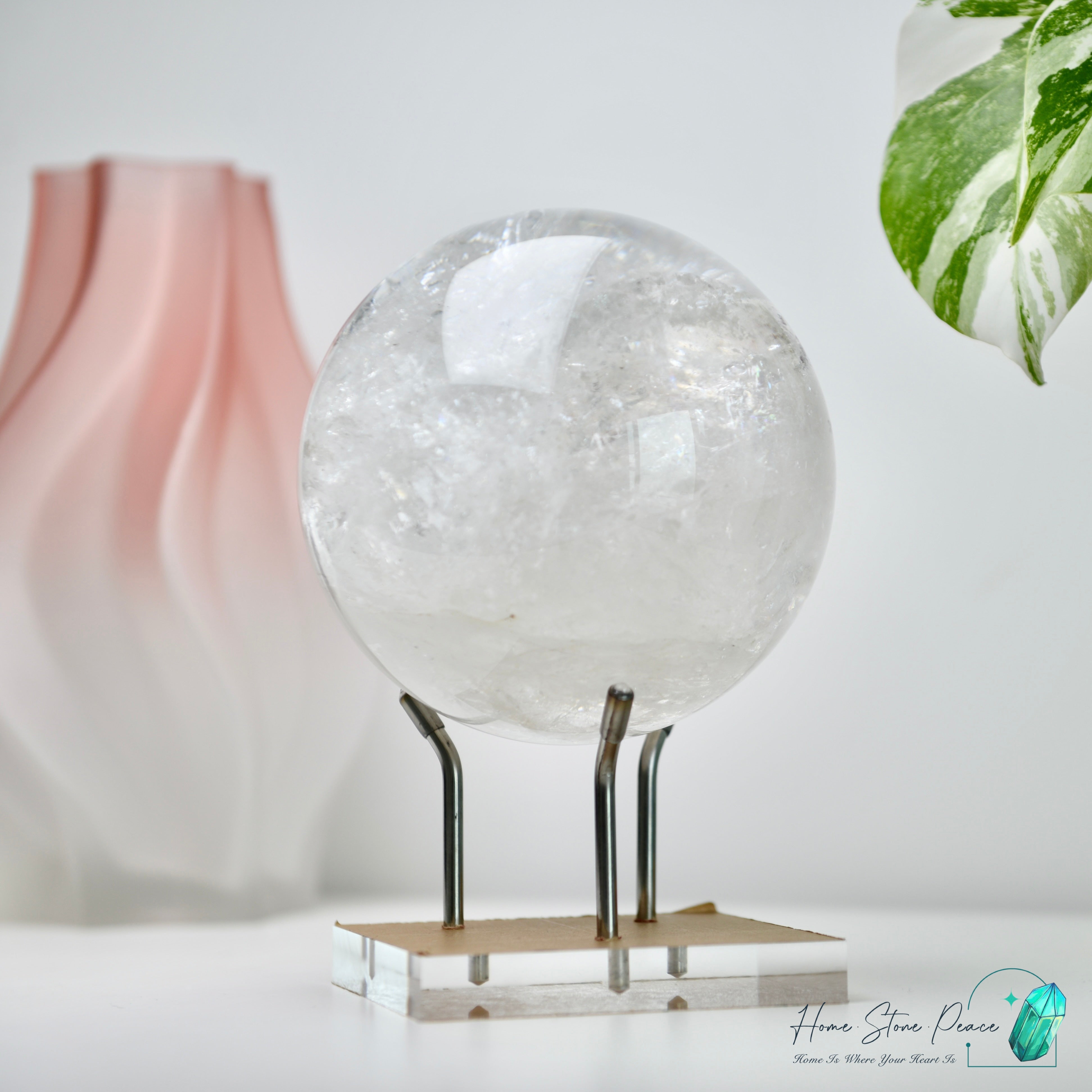 喜馬拉雅山晶中水晶球(大型)プレミアムラージヒマラヤ顕現水晶球
