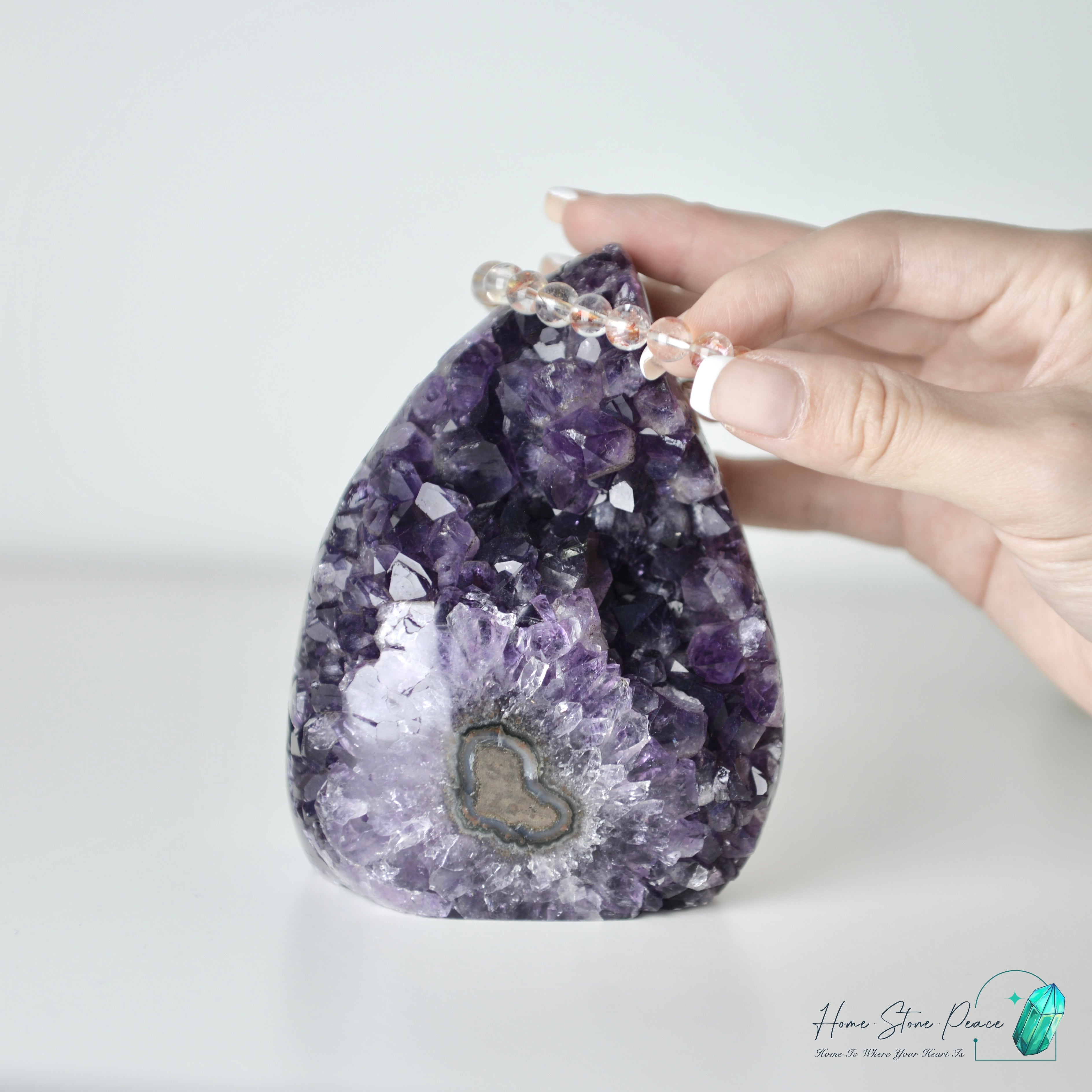 紫水晶火焰(含財眼)Amethyst Flame with Stalactite Eye