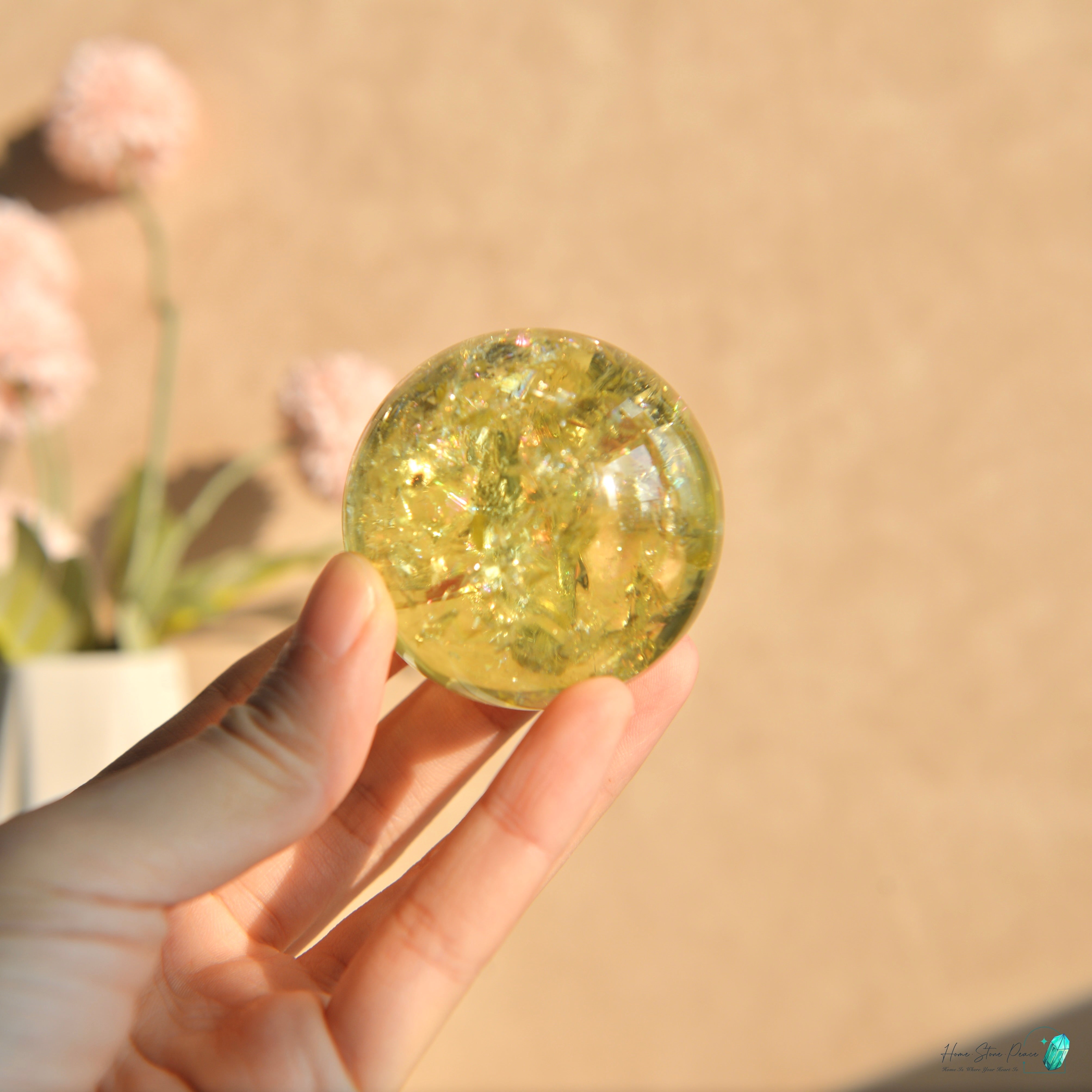 高品質彩虹黃水晶球 HQ Rainbow Citrine Sphere
