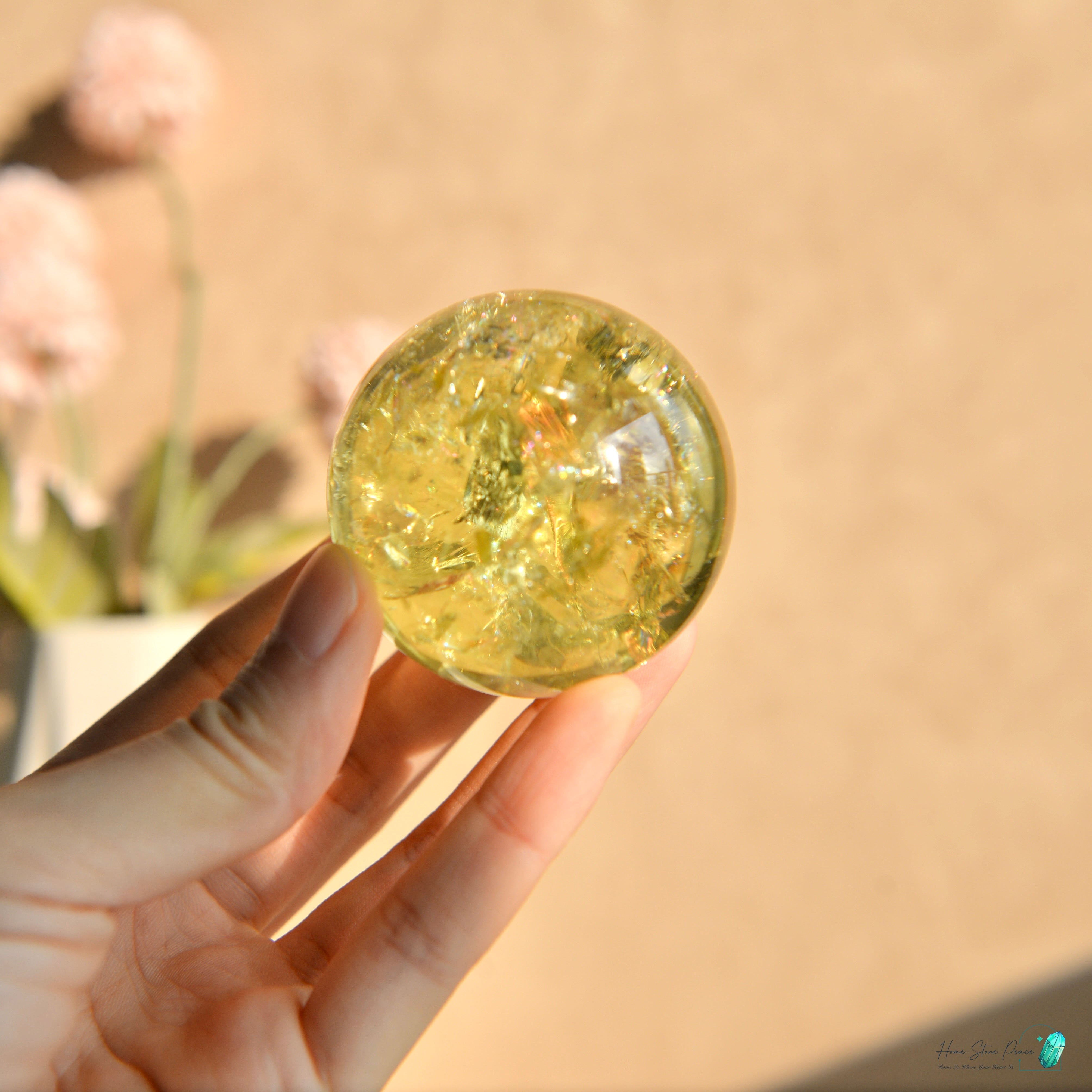 高品質彩虹黃水晶球 HQ Rainbow Citrine Sphere