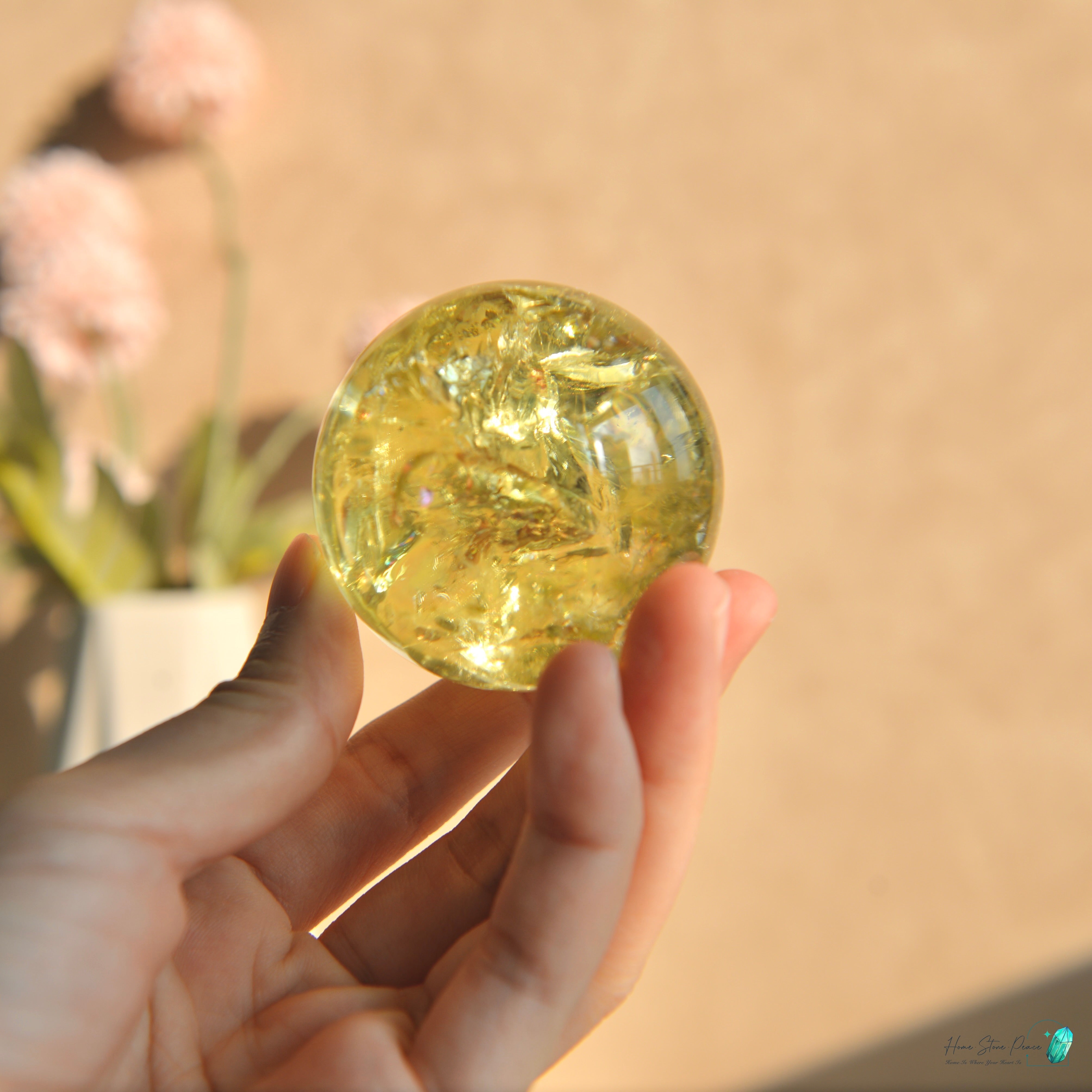 高品質彩虹黃水晶球 HQ Rainbow Citrine Sphere