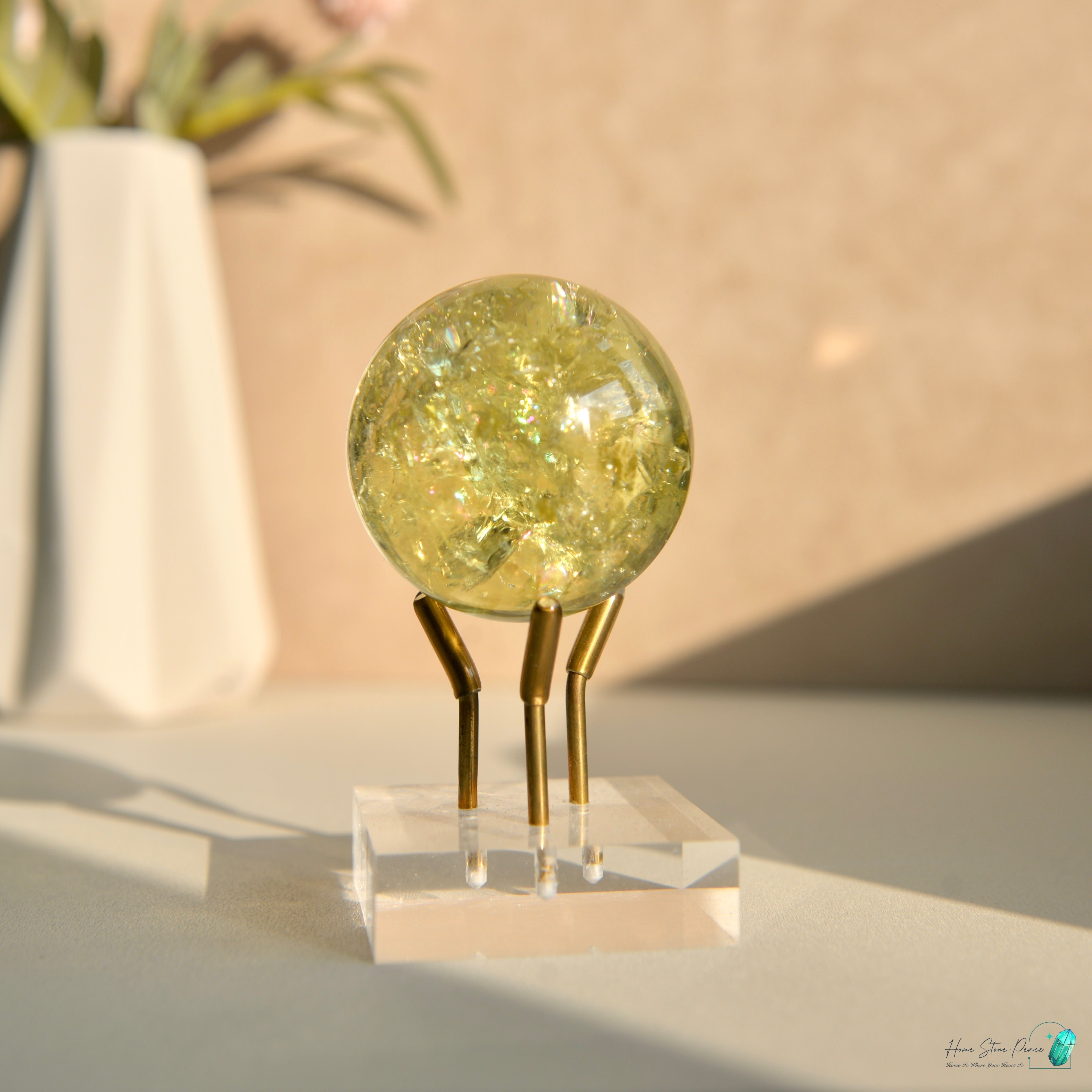 高品質彩虹黃水晶球 HQ Rainbow Citrine Sphere