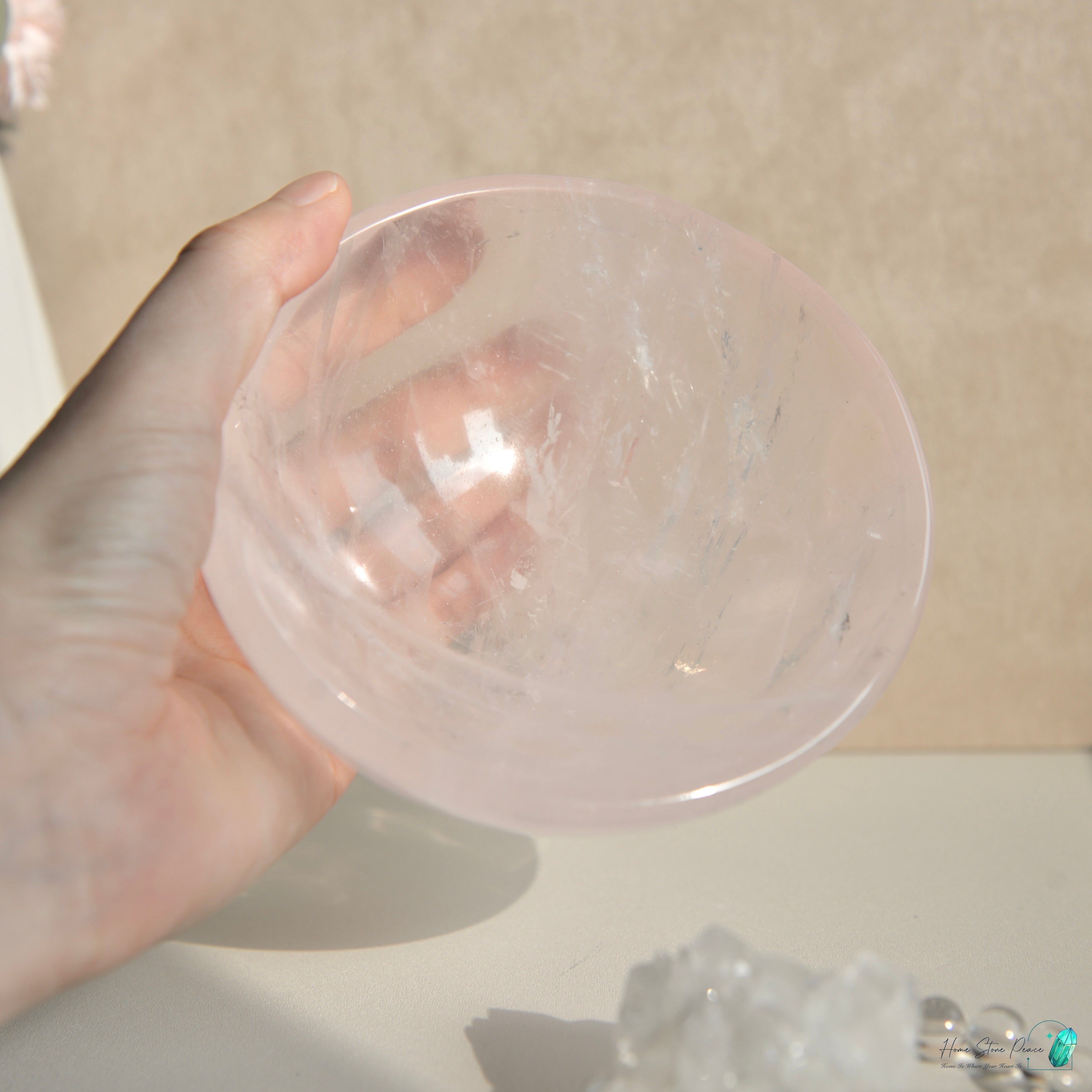 粉紅水晶ボウル ローズクォーツボウル