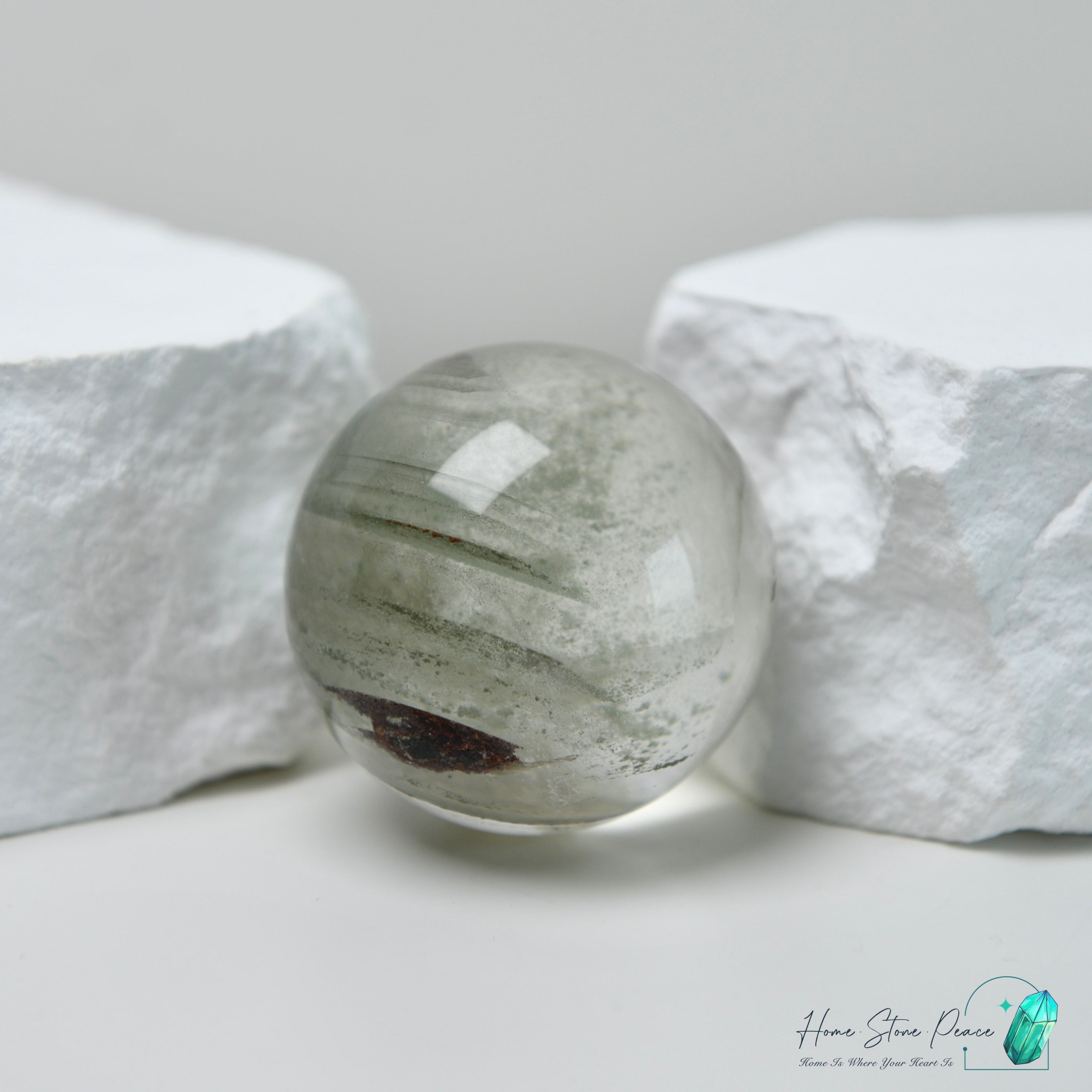 巴西千層金字塔綠幽靈水晶球 ブラジルのピラミッド グリーン ファントム スフィア