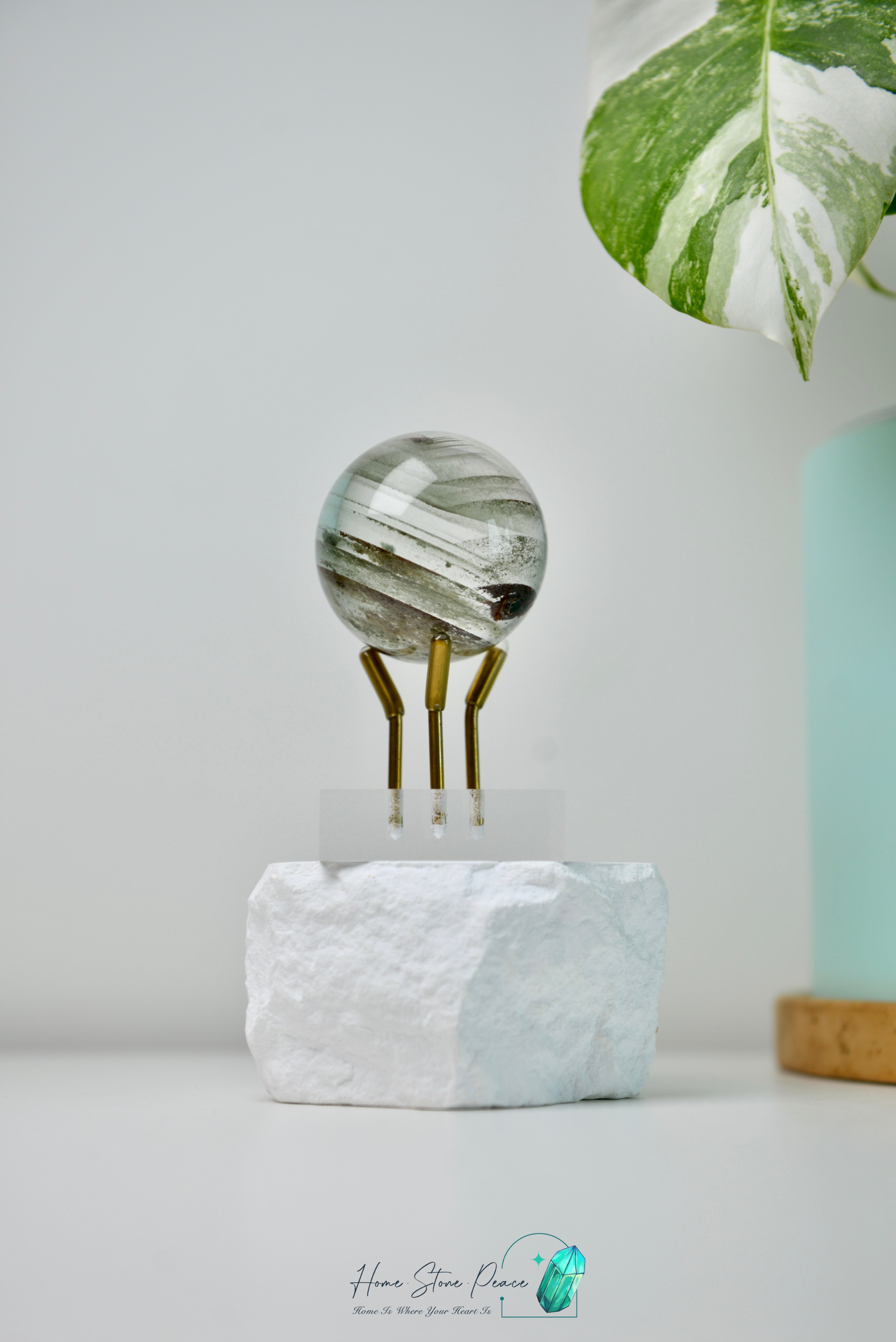 巴西千層金字塔綠幽靈水晶球 ブラジルのピラミッド グリーン ファントム スフィア