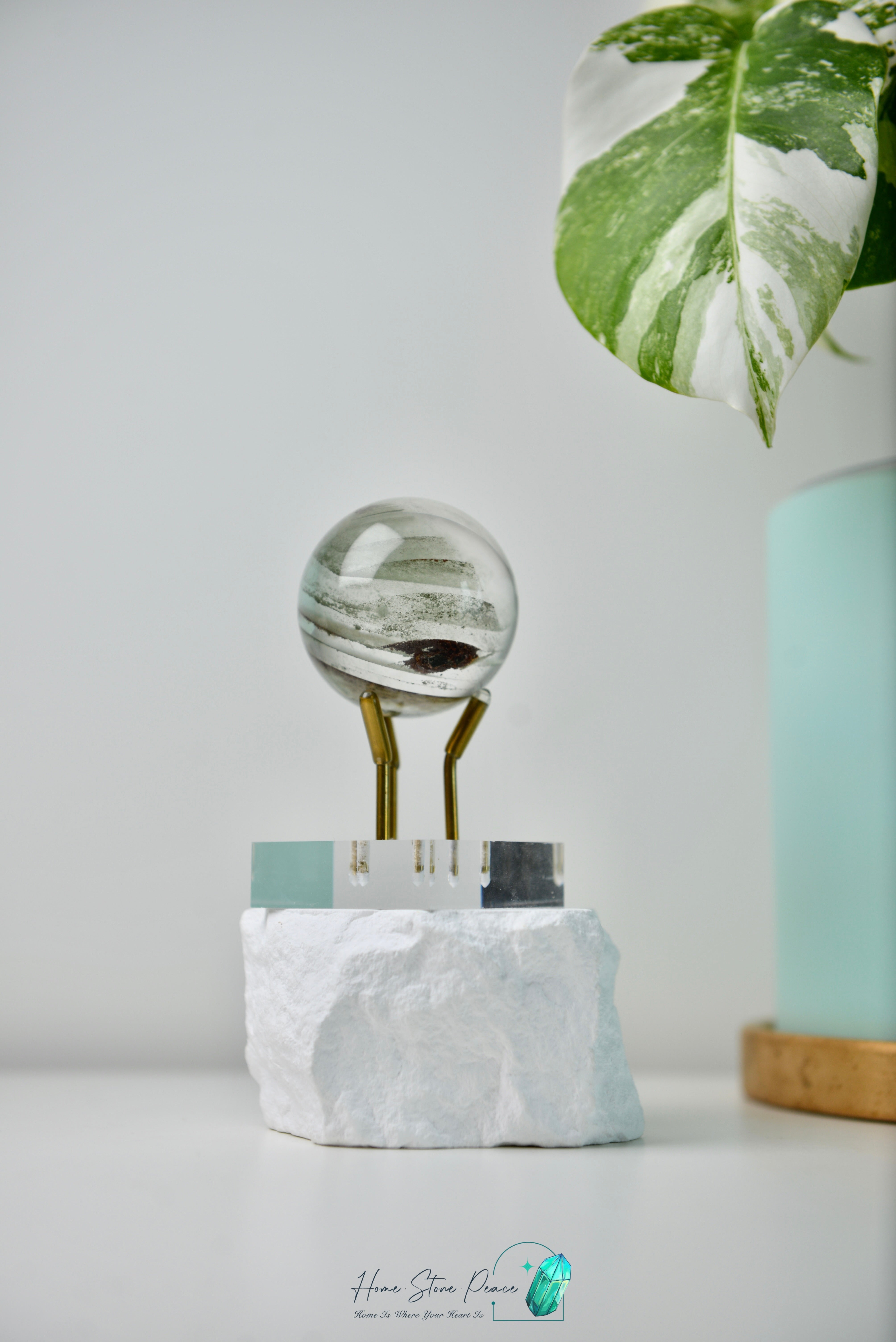 巴西千層金字塔綠幽靈水晶球 ブラジルのピラミッド グリーン ファントム スフィア