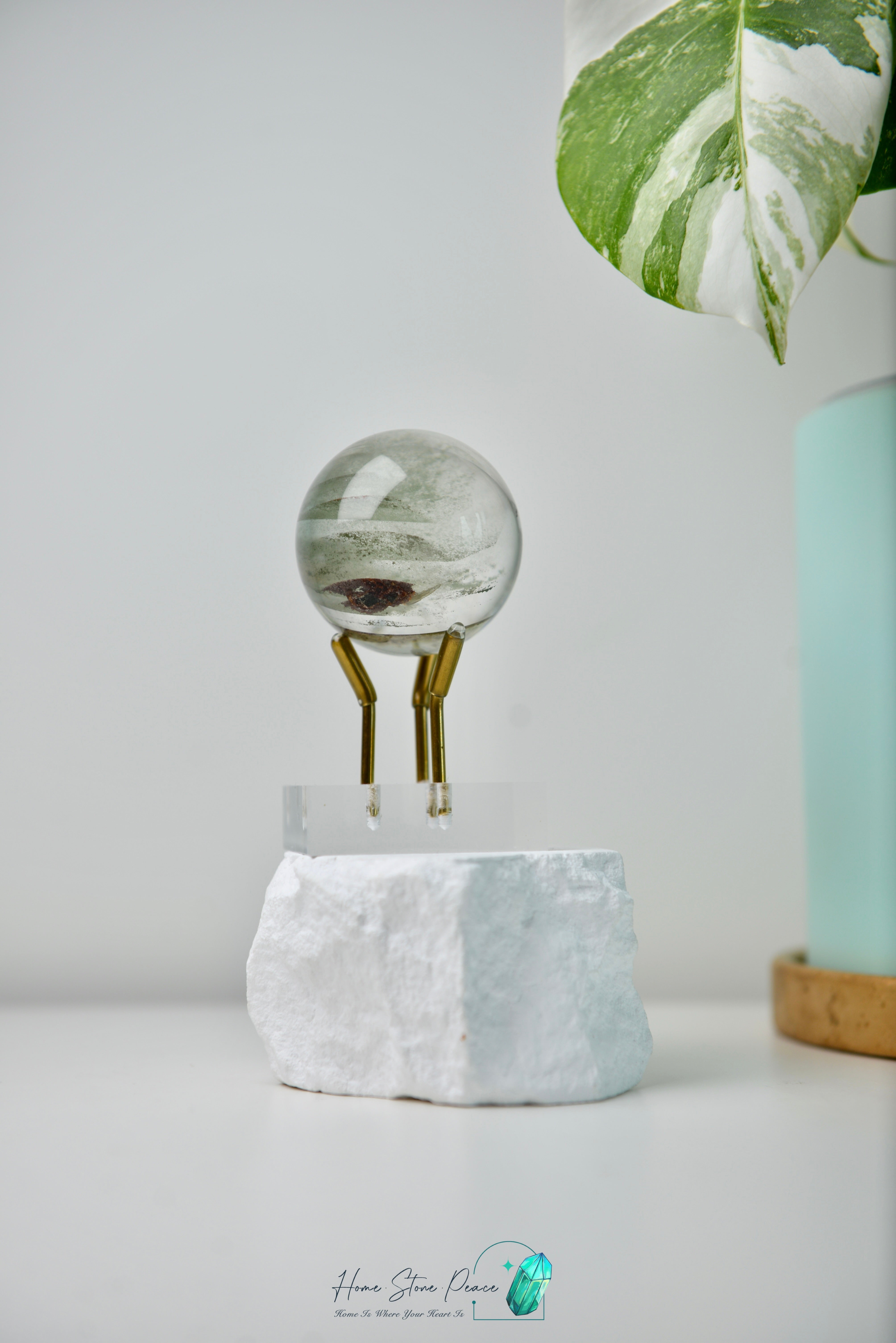 巴西千層金字塔綠幽靈水晶球 ブラジルのピラミッド グリーン ファントム スフィア