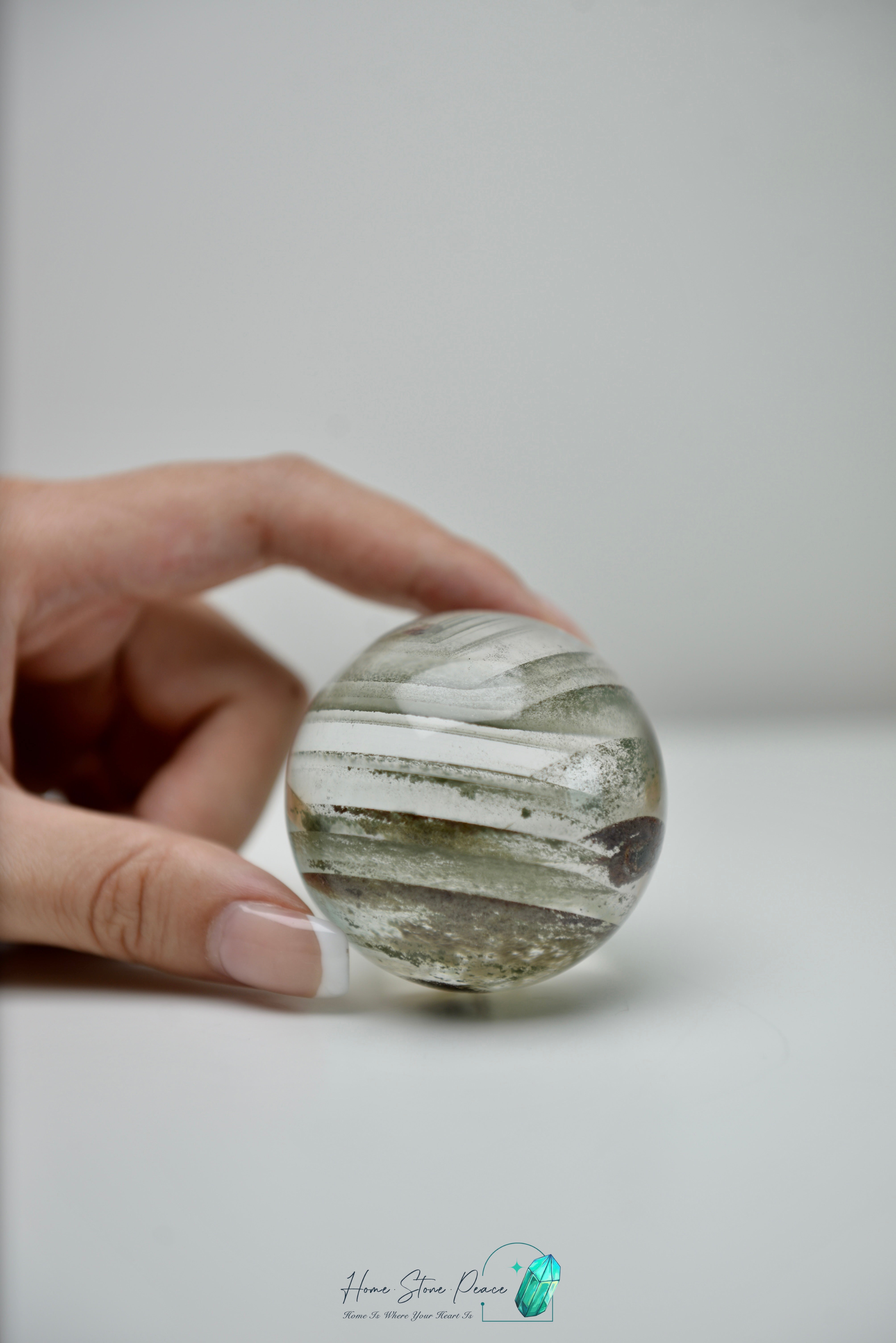 巴西千層金字塔綠幽靈水晶球 ブラジルのピラミッド グリーン ファントム スフィア