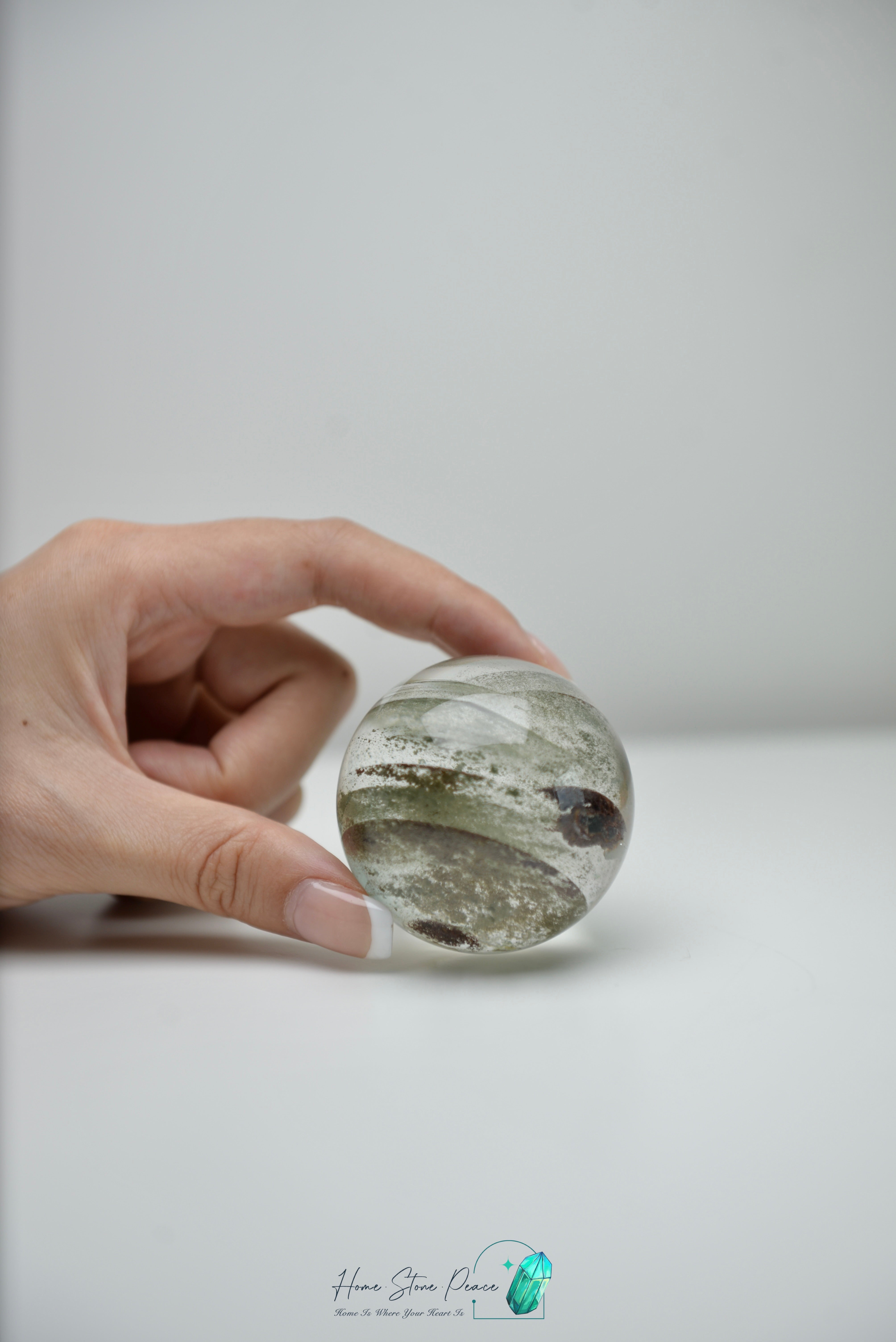 巴西千層金字塔綠幽靈水晶球 ブラジルのピラミッド グリーン ファントム スフィア