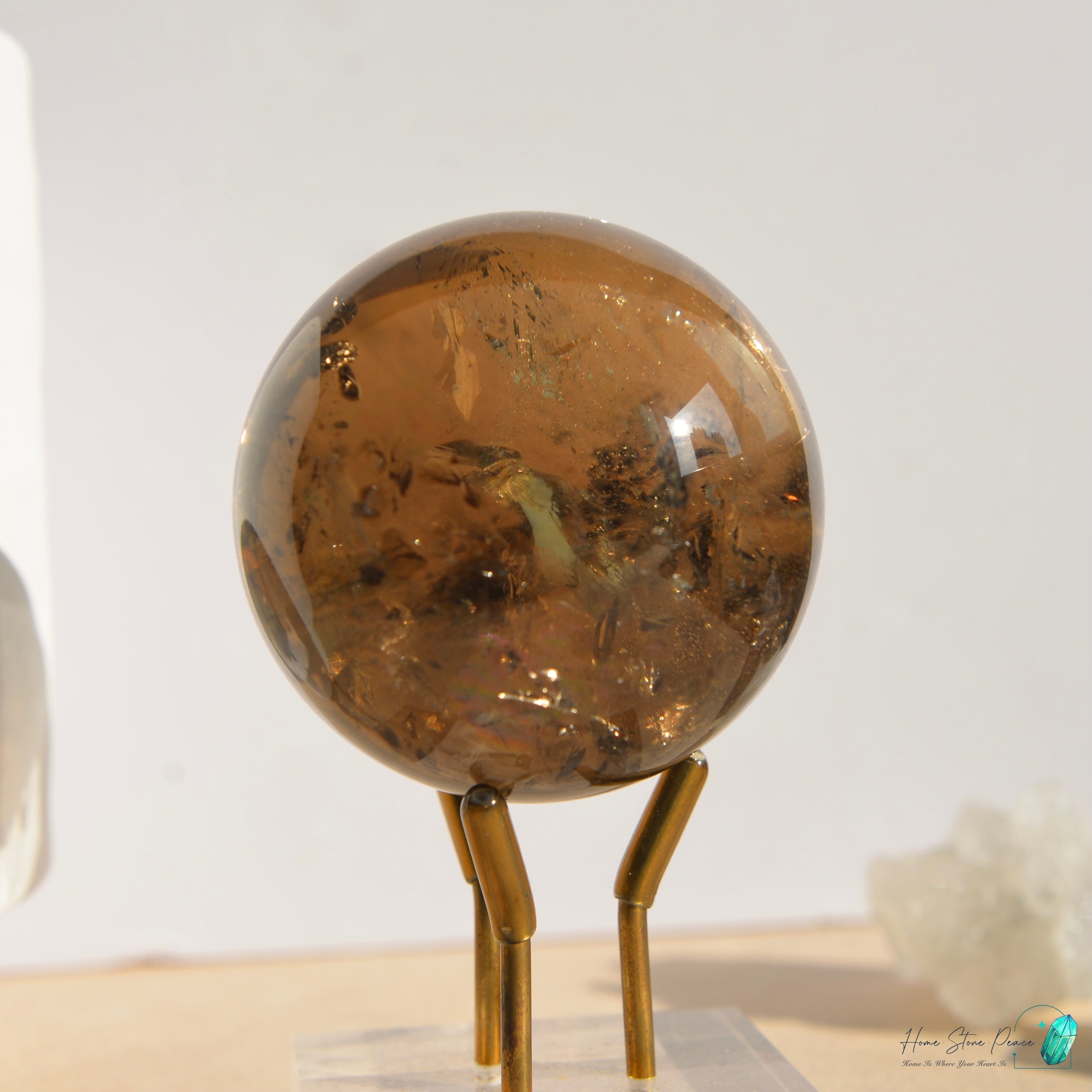 彩虹茶晶球 Rainbow Smoky Quartz Sphere