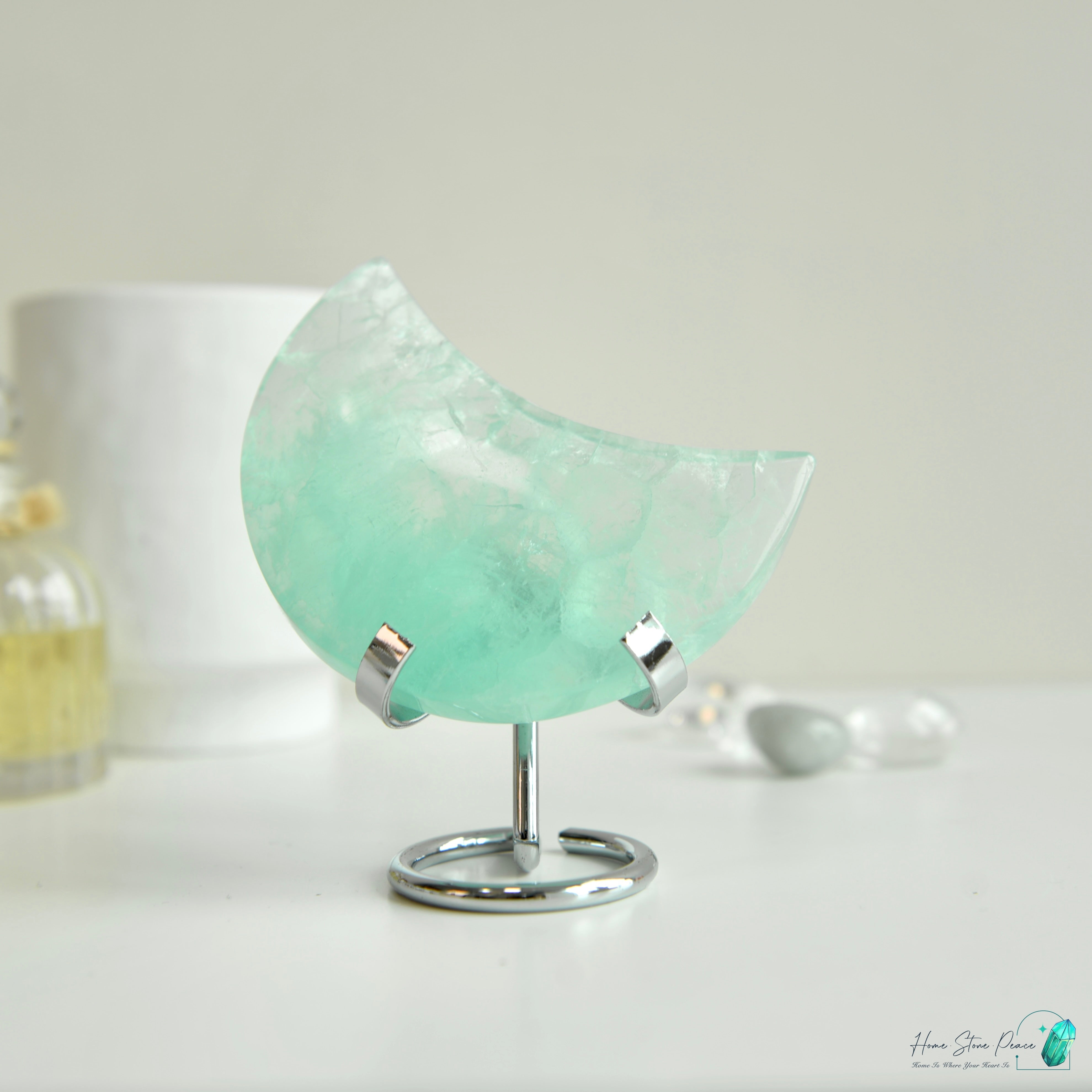 綠螢石月亮 Green Fluorite Moon