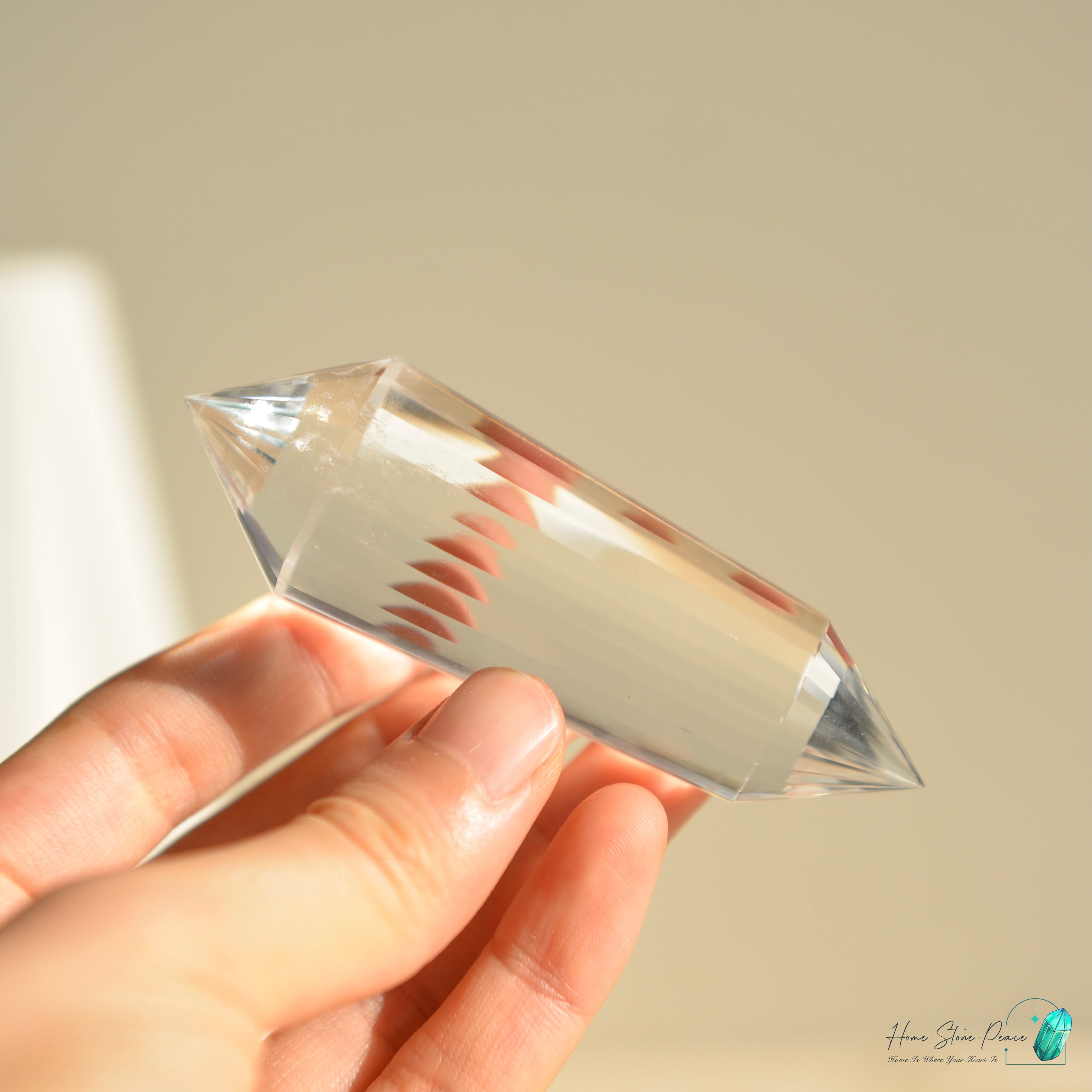 純手工沃格爾白水晶 (24面) Handcrafted Clear Quartz Vogel Cut (24 sides)