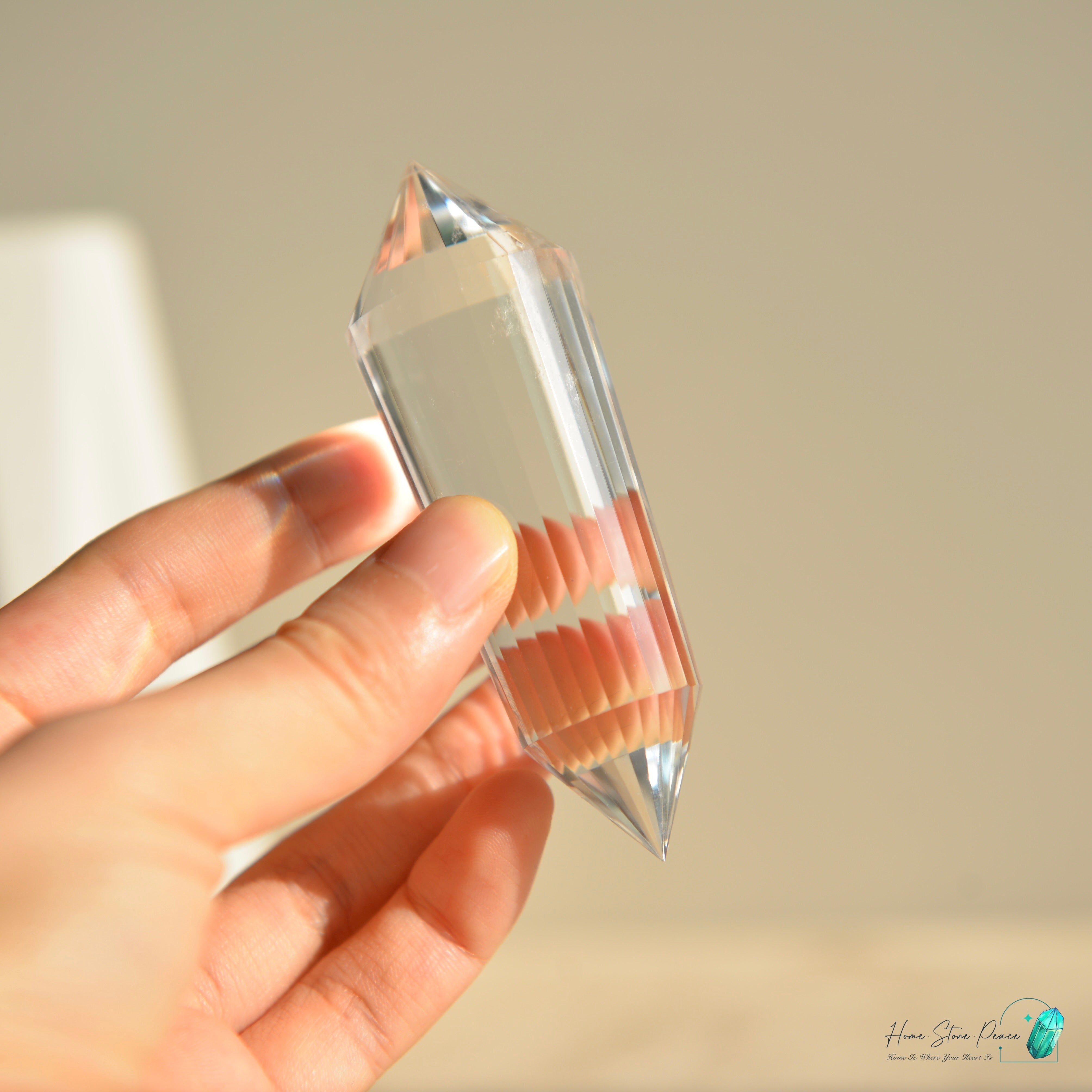 純手工沃格爾白水晶 (24面) Handcrafted Clear Quartz Vogel Cut (24 sides)