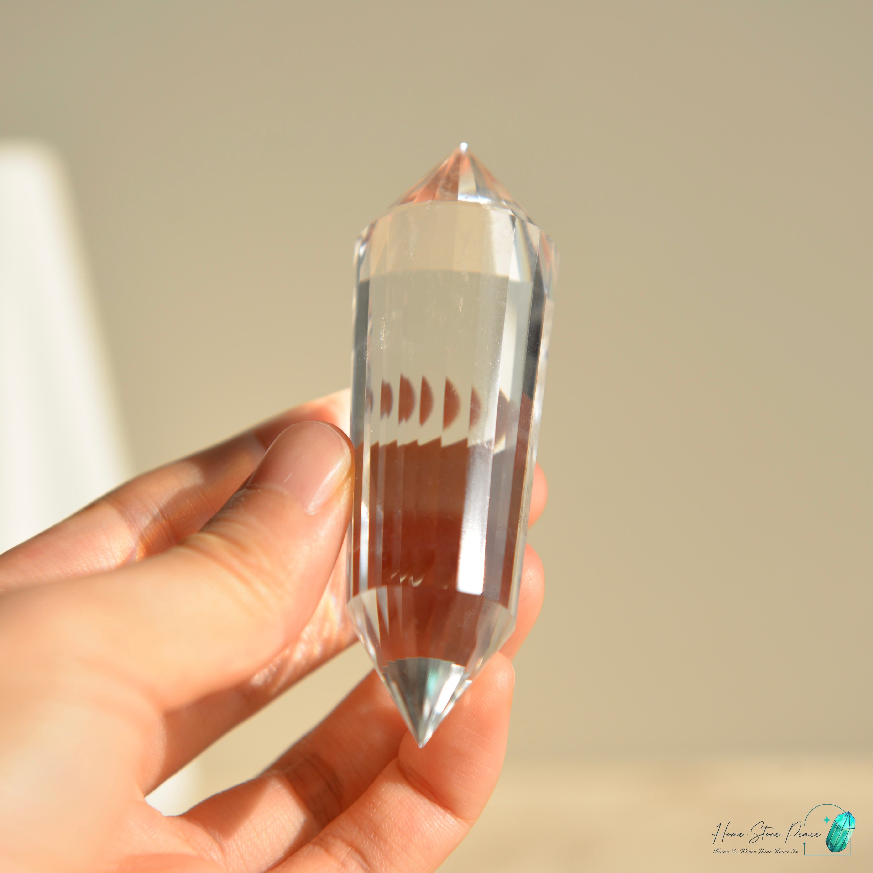 純手工沃格爾白水晶 (24面) Handcrafted Clear Quartz Vogel Cut (24 sides)