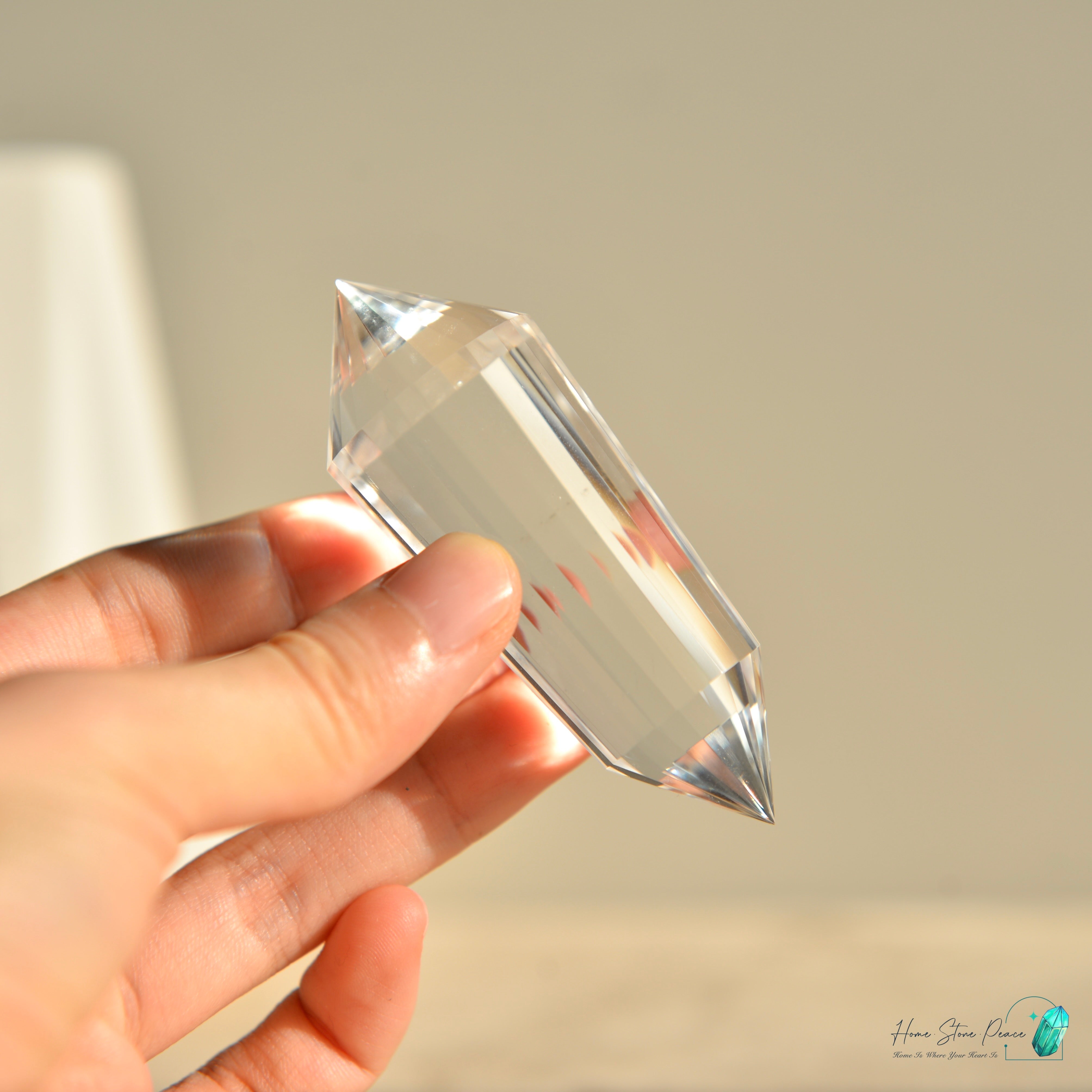 純手工沃格爾白水晶 (24面) Handcrafted Clear Quartz Vogel Cut (24 sides)
