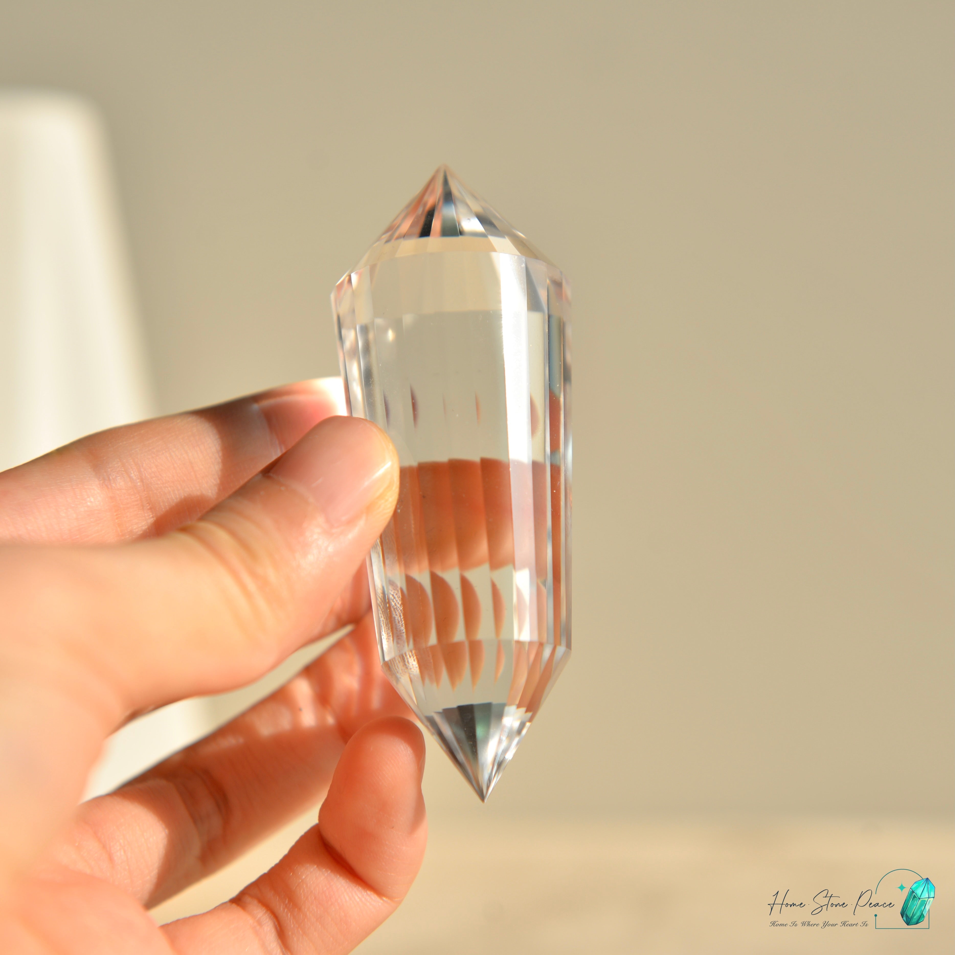 純手工沃格爾白水晶 (24面) Handcrafted Clear Quartz Vogel Cut (24 sides)