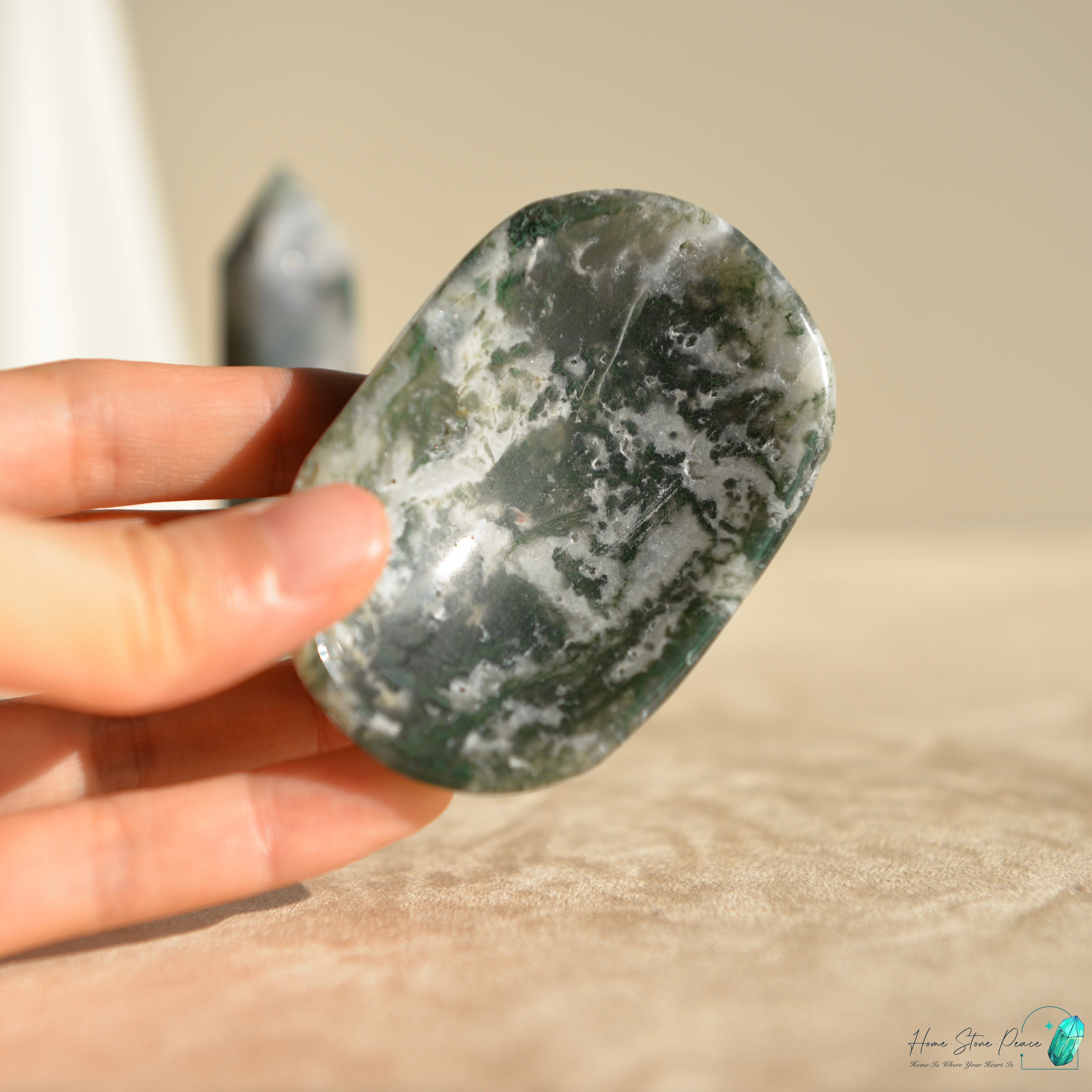 迷你水草瑪瑙碟 Mini Moss Agate Dish