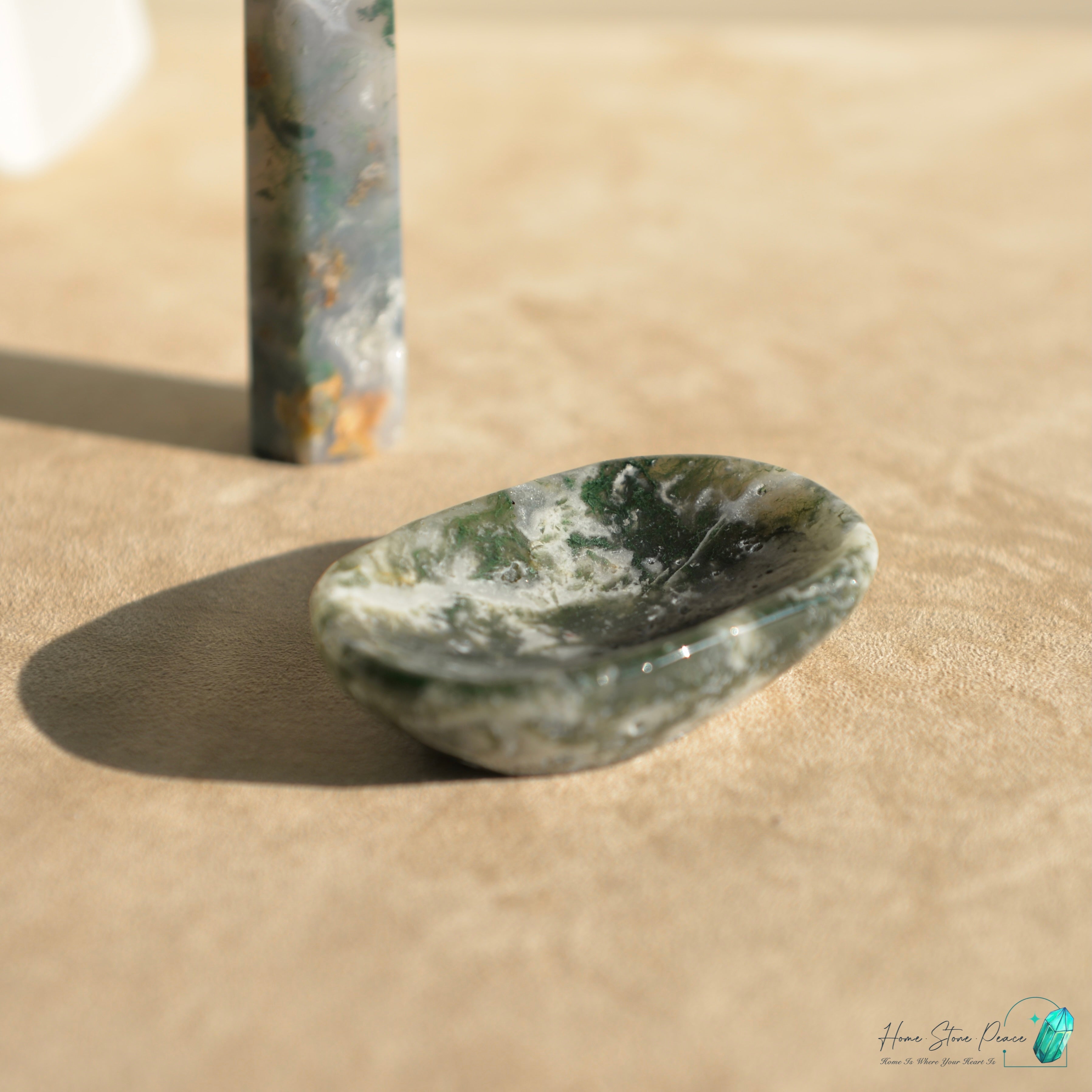 迷你水草瑪瑙碟 Mini Moss Agate Dish