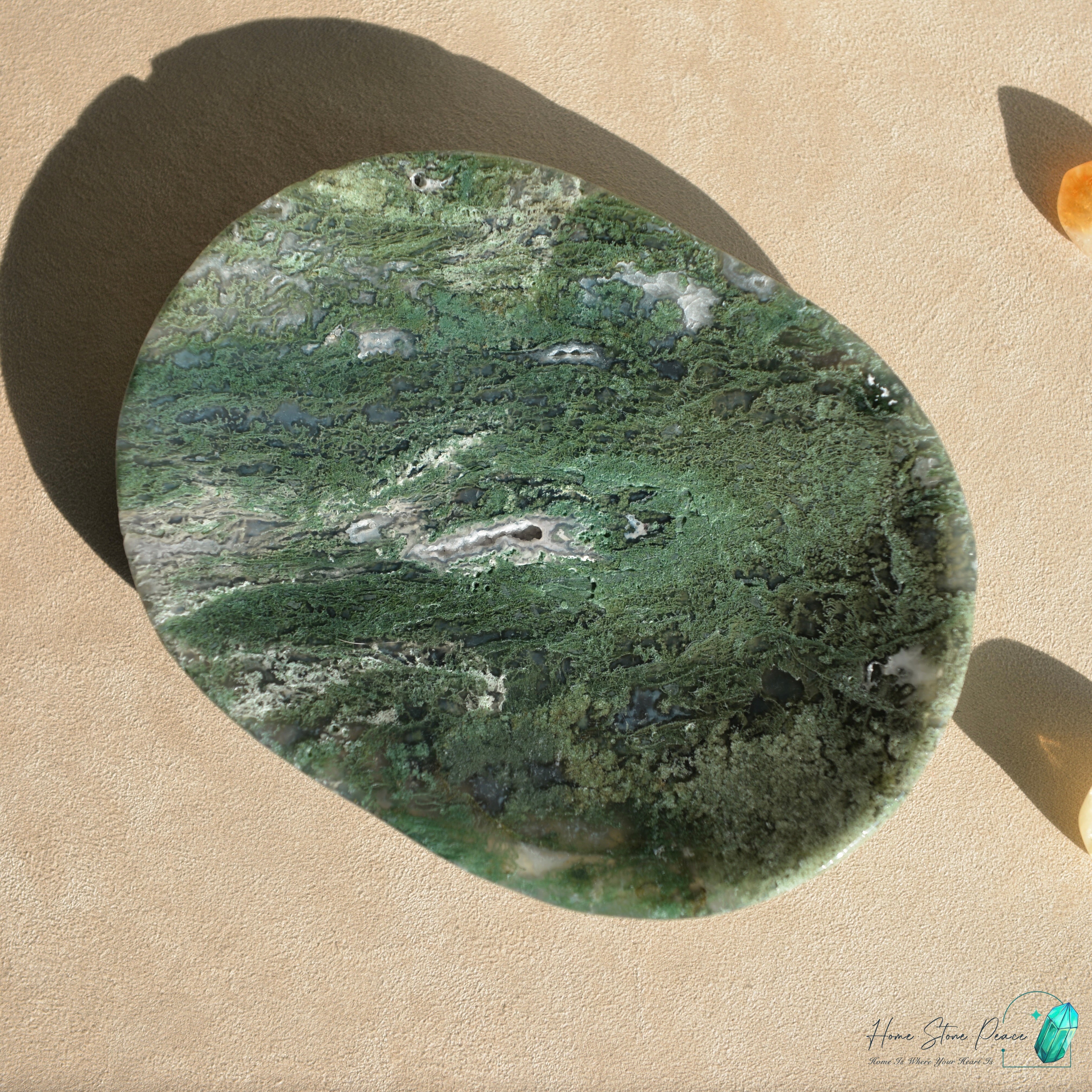 水草瑪瑙碟 Moss Agate Dish