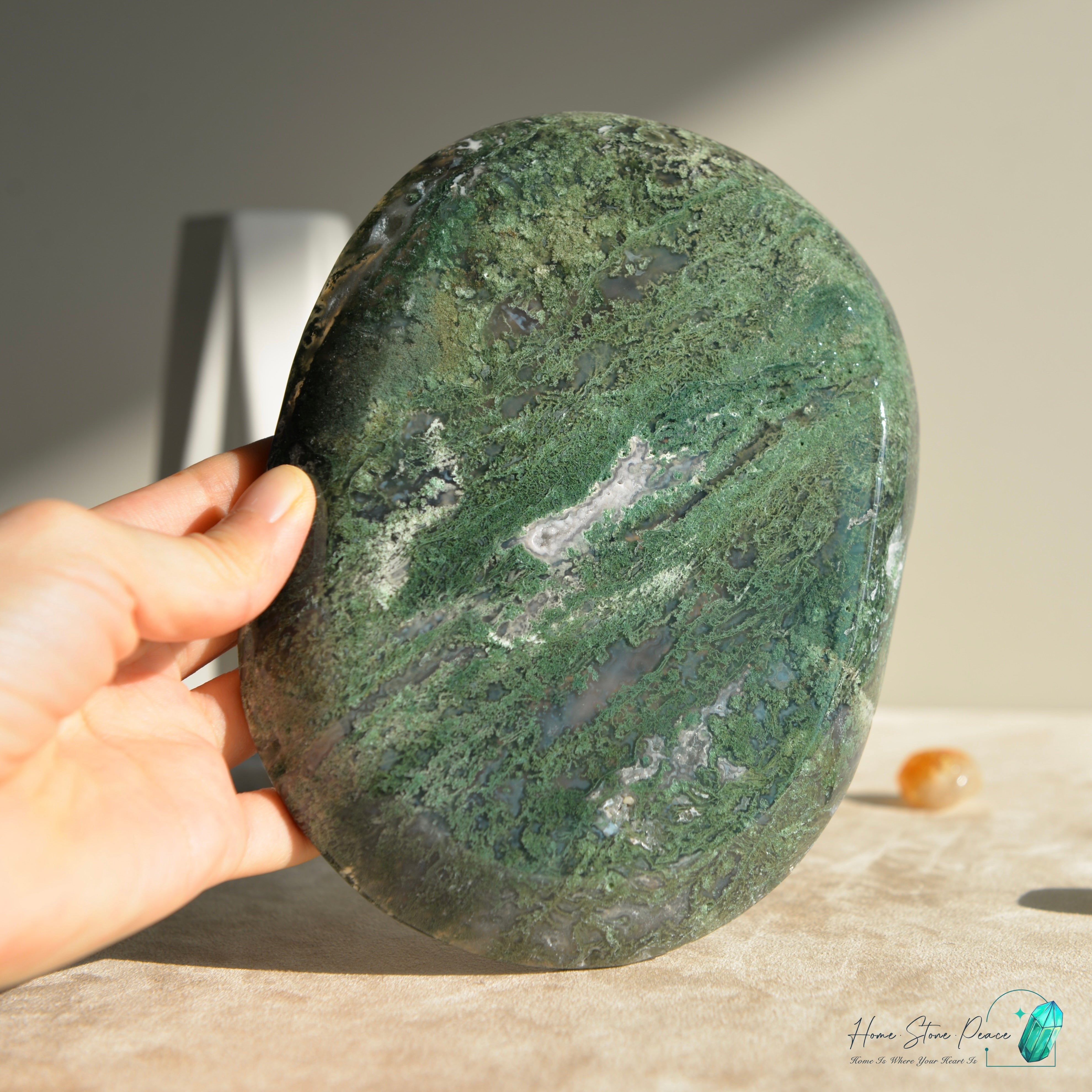 水草瑪瑙碟 Moss Agate Dish