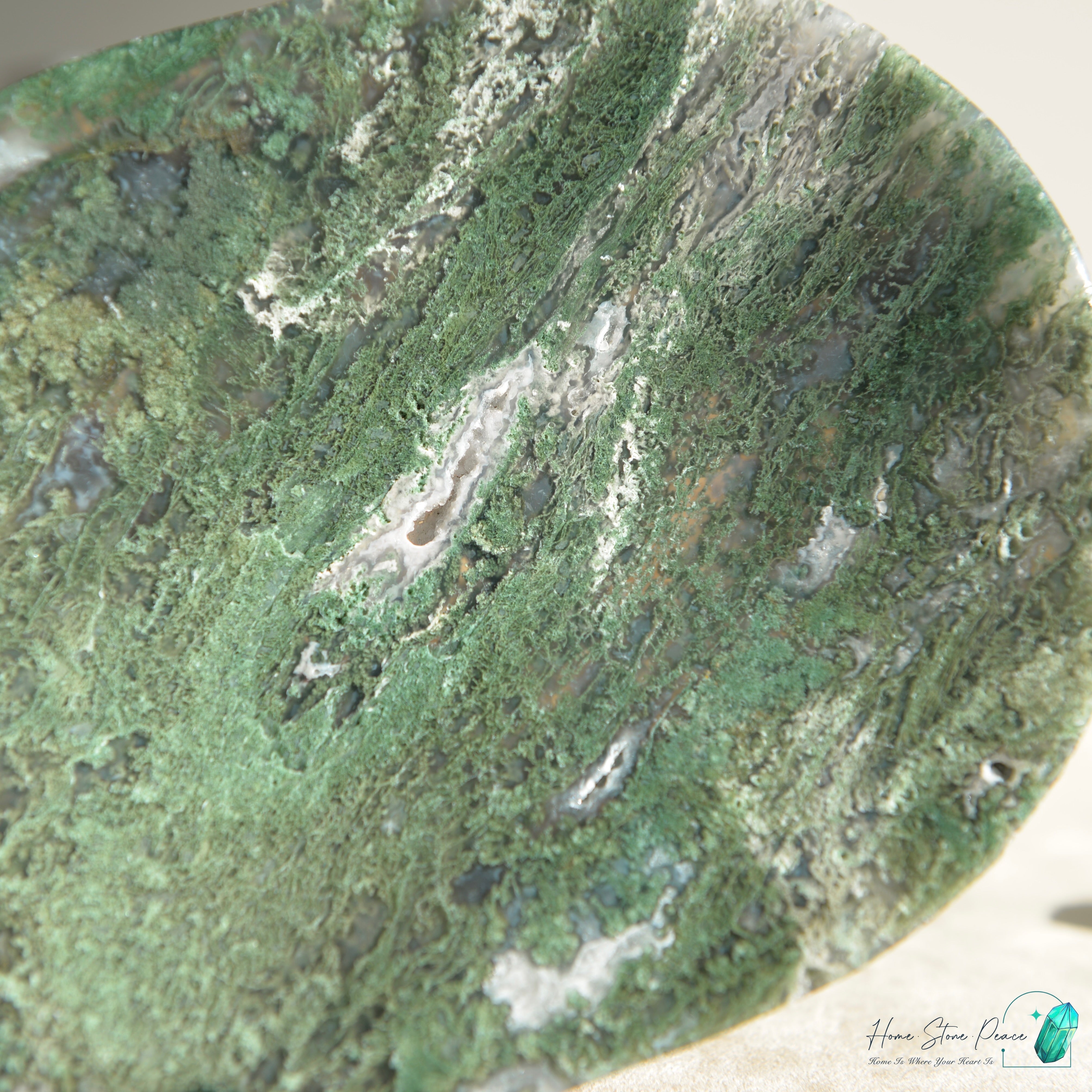 水草瑪瑙碟 Moss Agate Dish