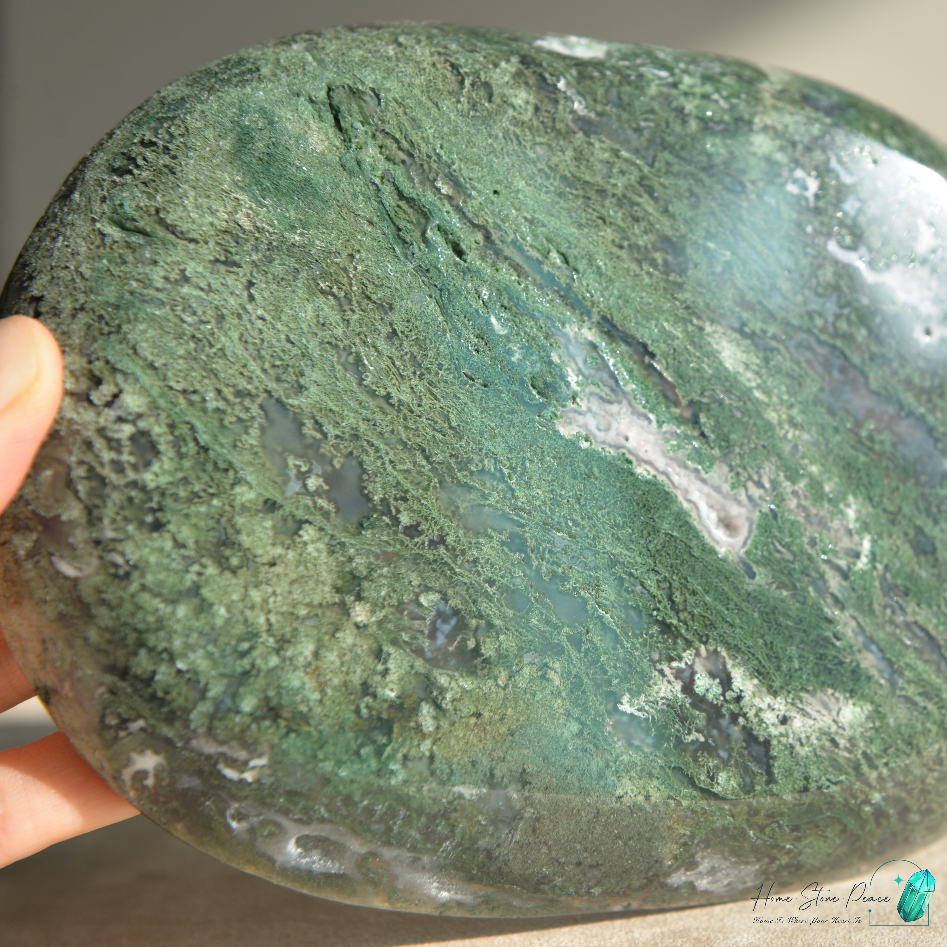 水草瑪瑙碟 Moss Agate Dish