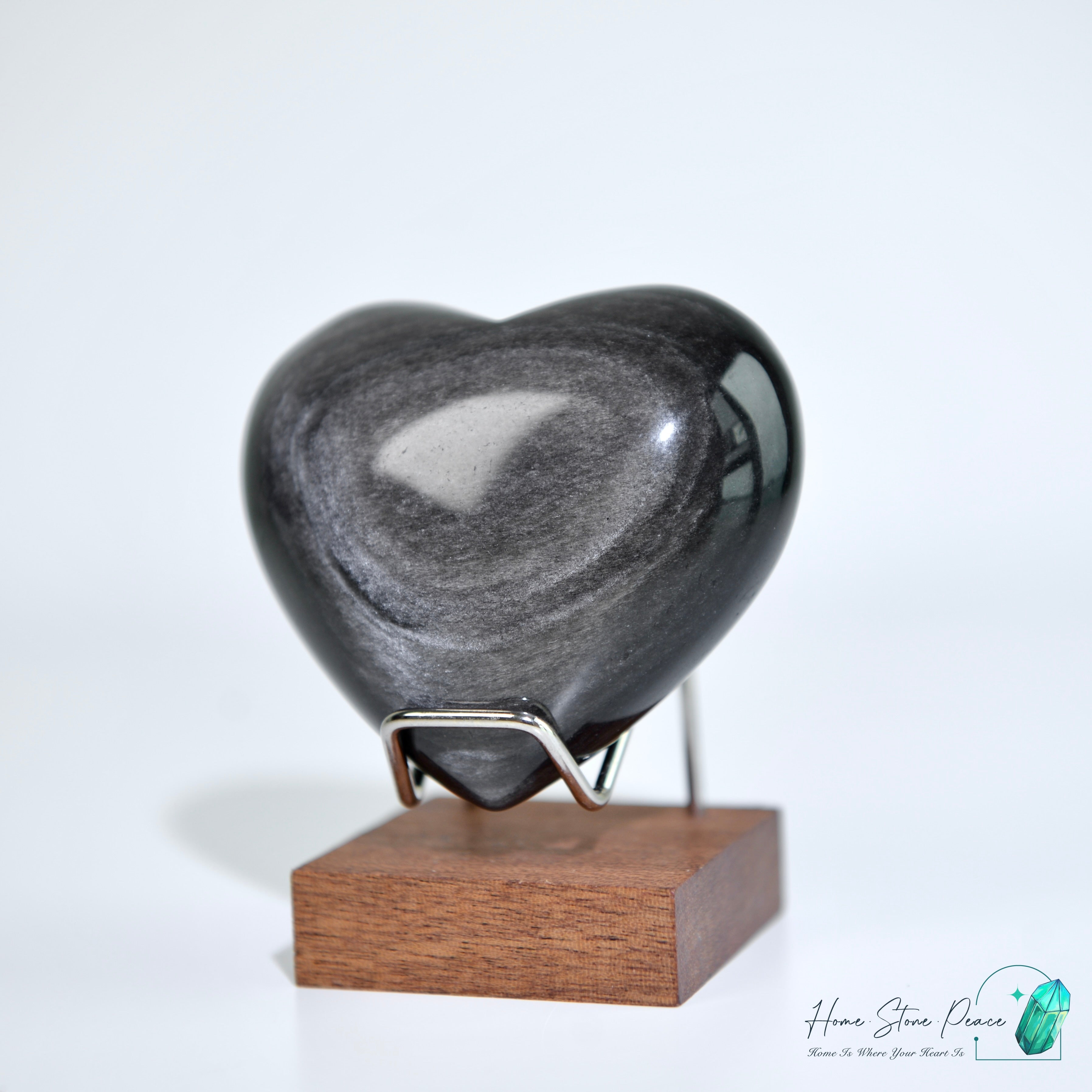 銀曜石心 Silver Sheen Obsidian Heart