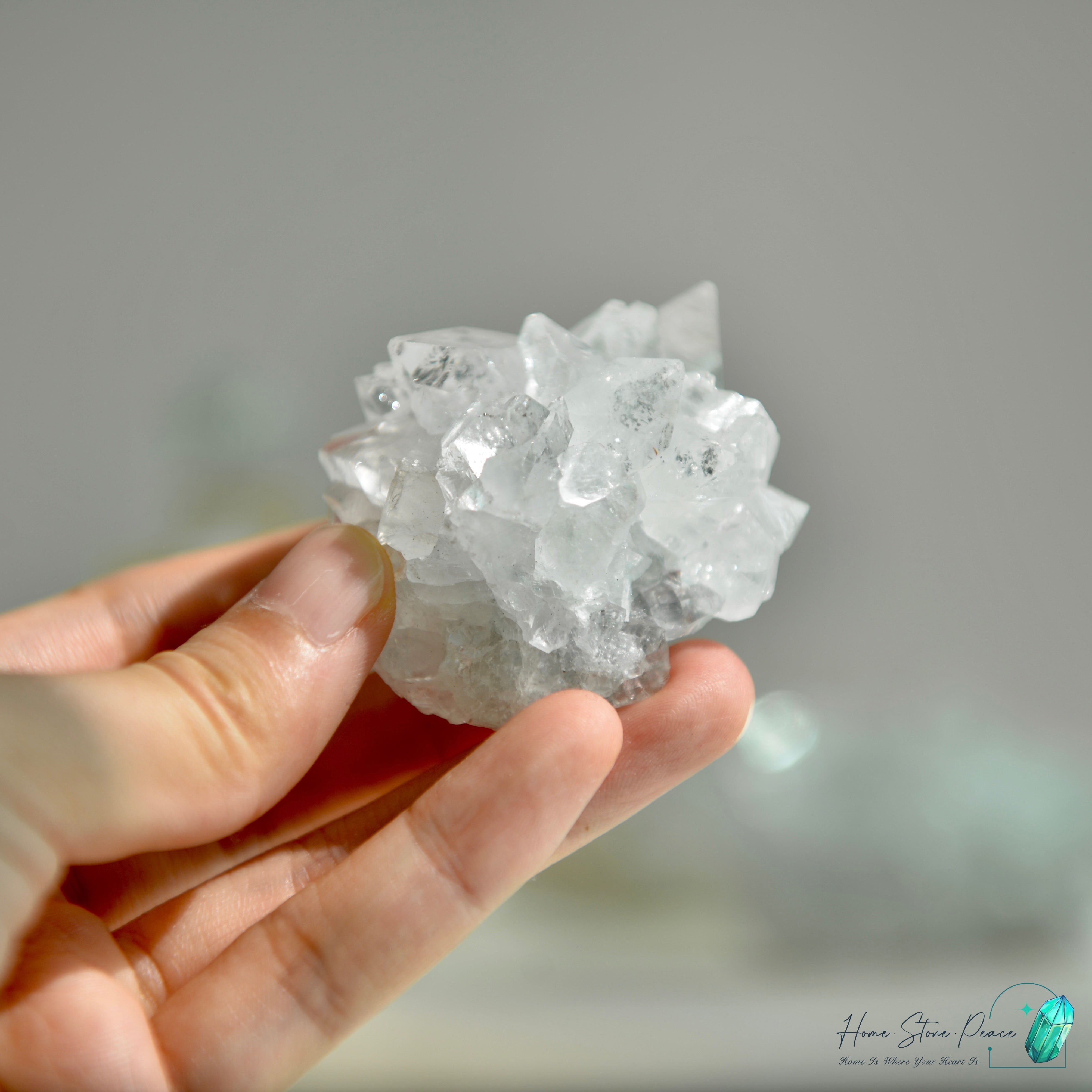 鑽石魚眼石 Diamond Apophyllite Cluster