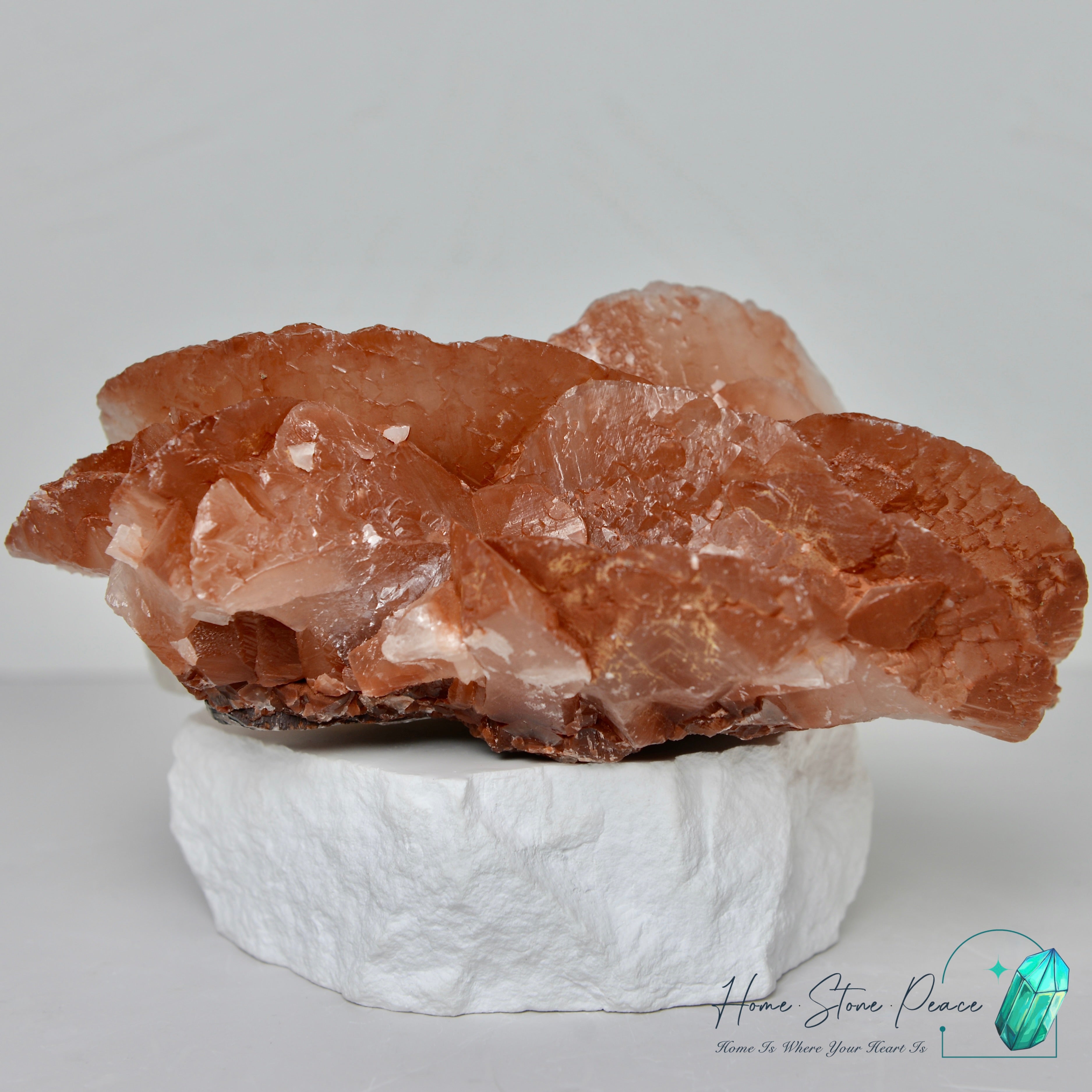 <tc>大きなバラの形の赤い方解石クラスター</tc>