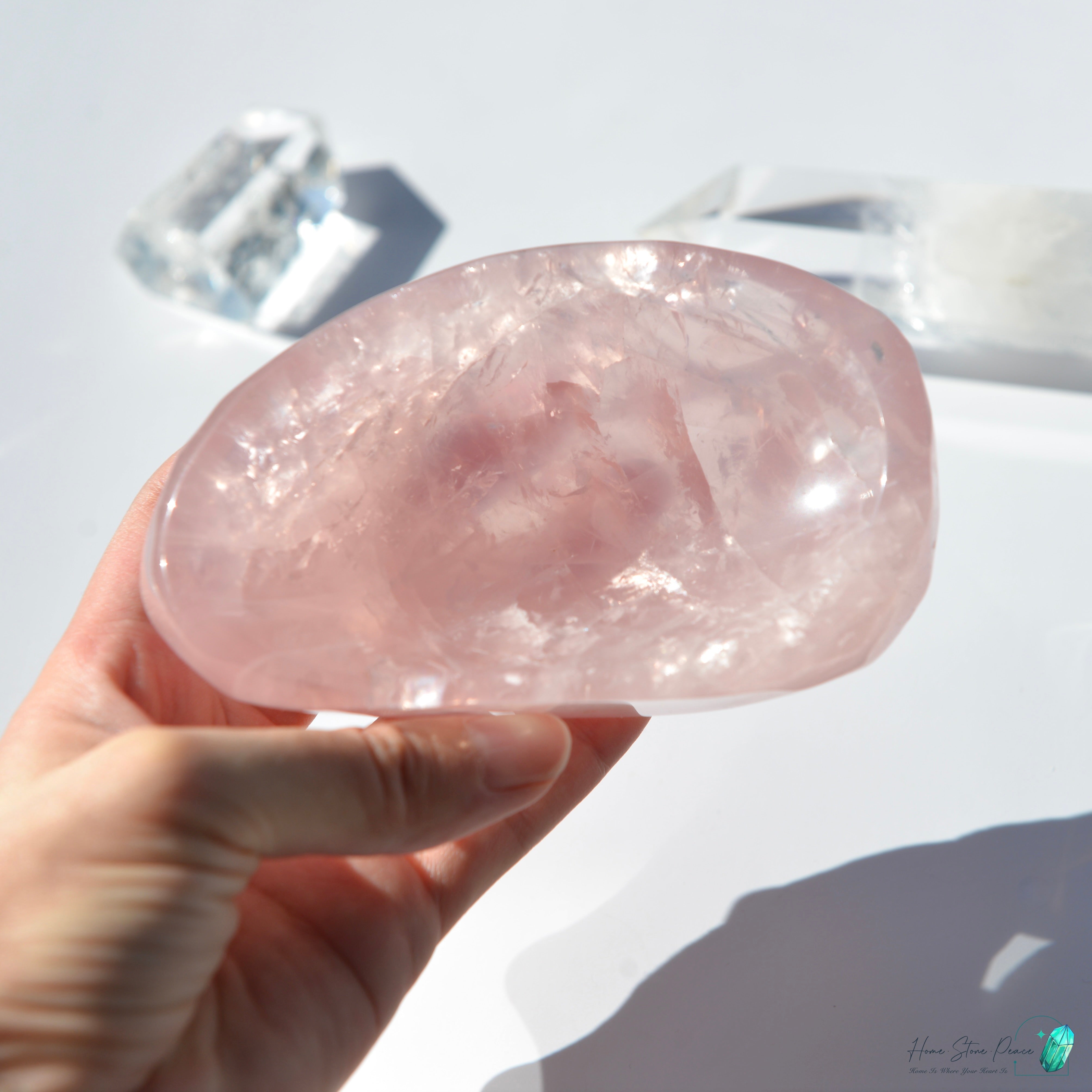 粉紅水晶小碟 Rose Quartz Trinket Dish