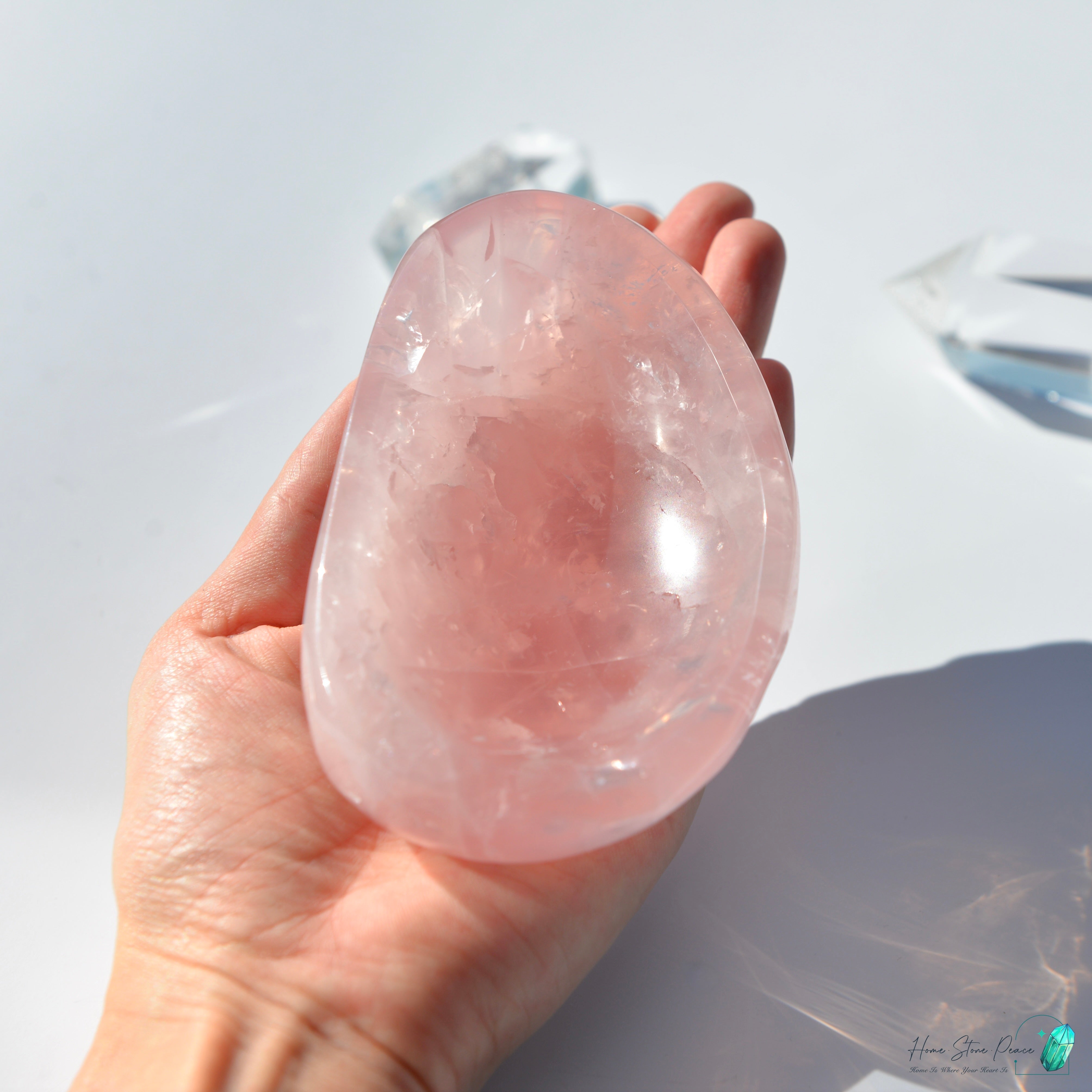 粉紅水晶小碟 Rose Quartz Trinket Dish